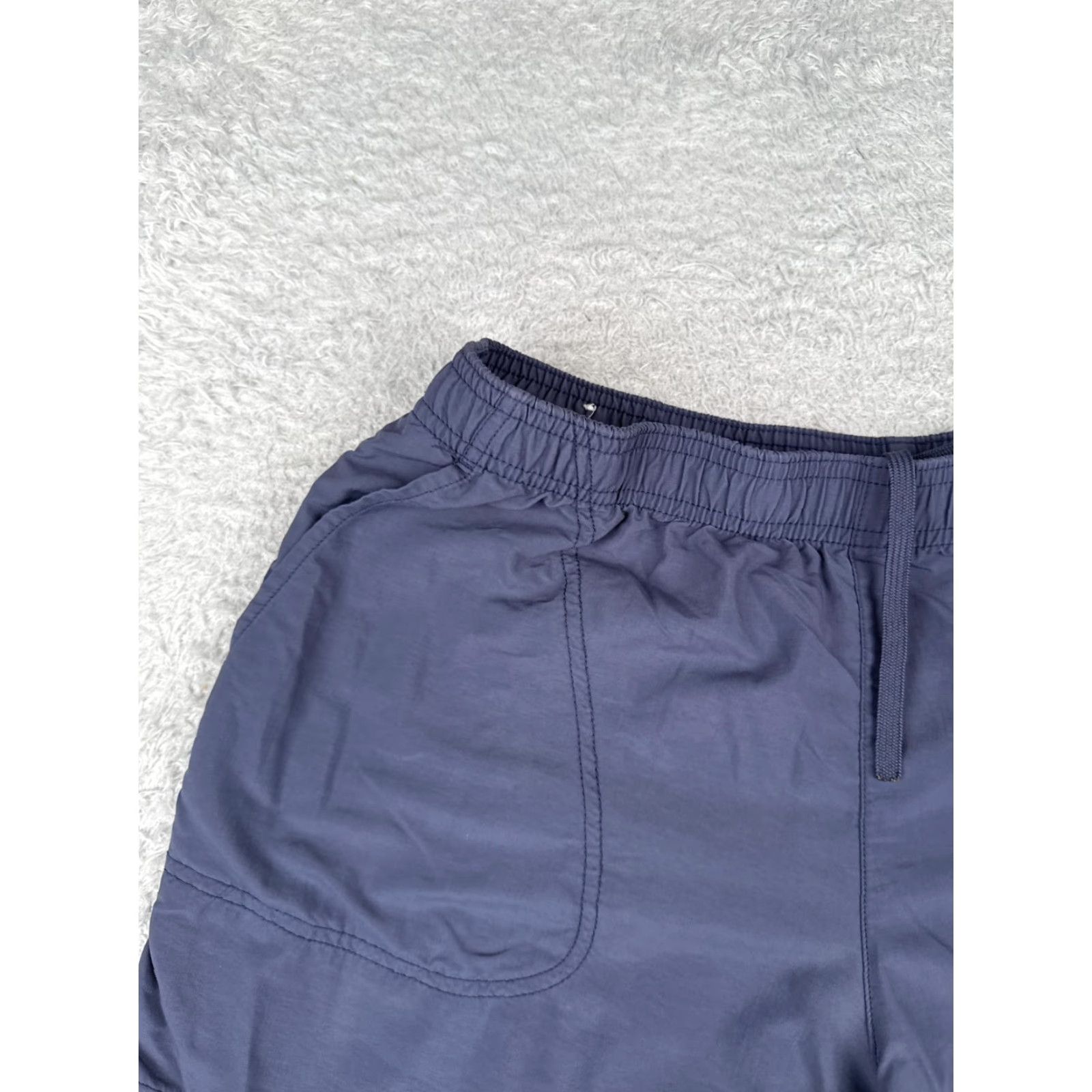 Vintage Columbia Shorts Women Medium Blue Elastic Waist 100% Nylon Gym Run Sports Size 32" / US 10 / IT 46 - 4 Thumbnail