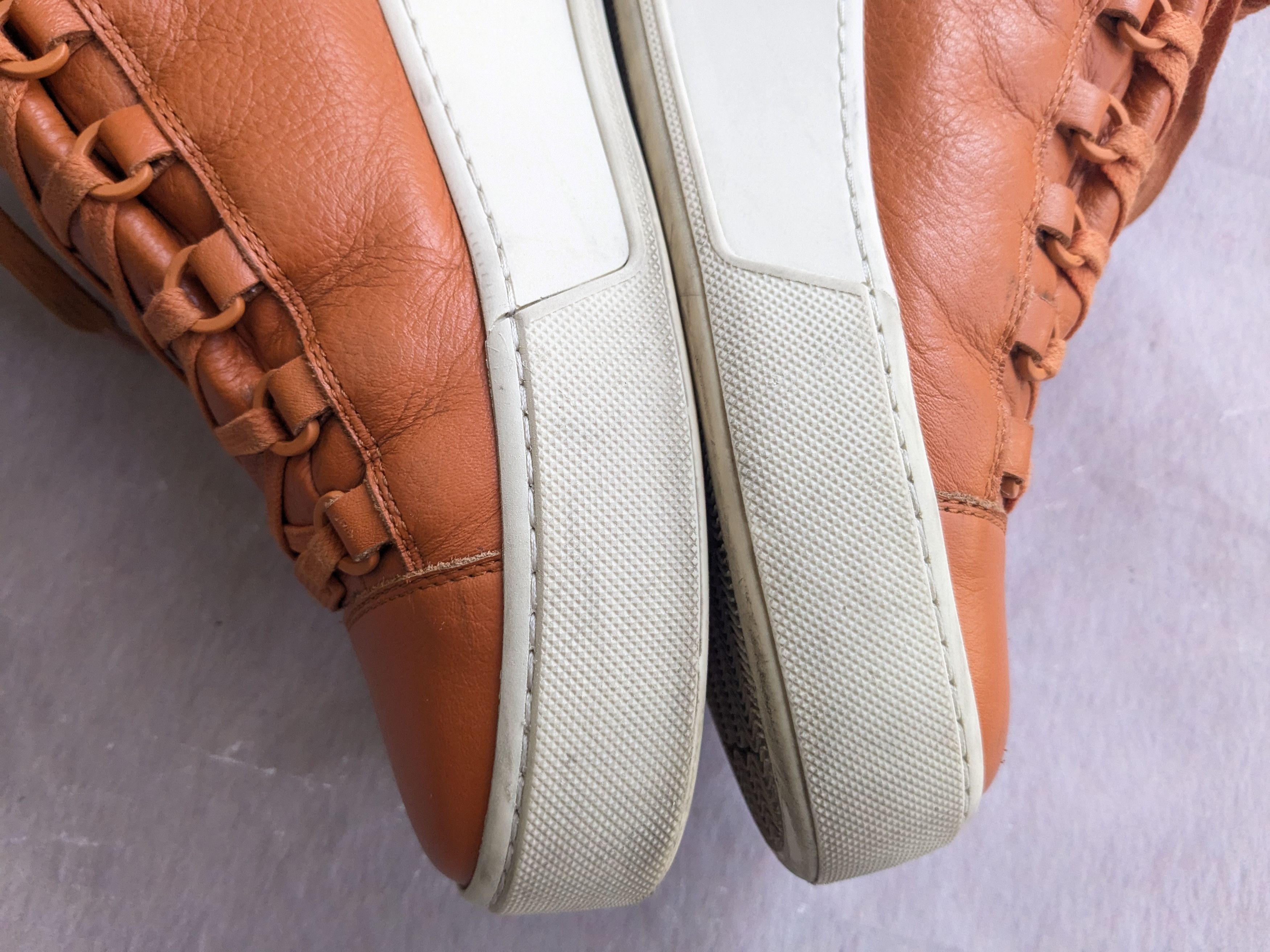 Balenciaga Balenciaga Arena Orange White High Tops Leather 9 Lace Up Size US 9 / EU 42 - 11 Thumbnail