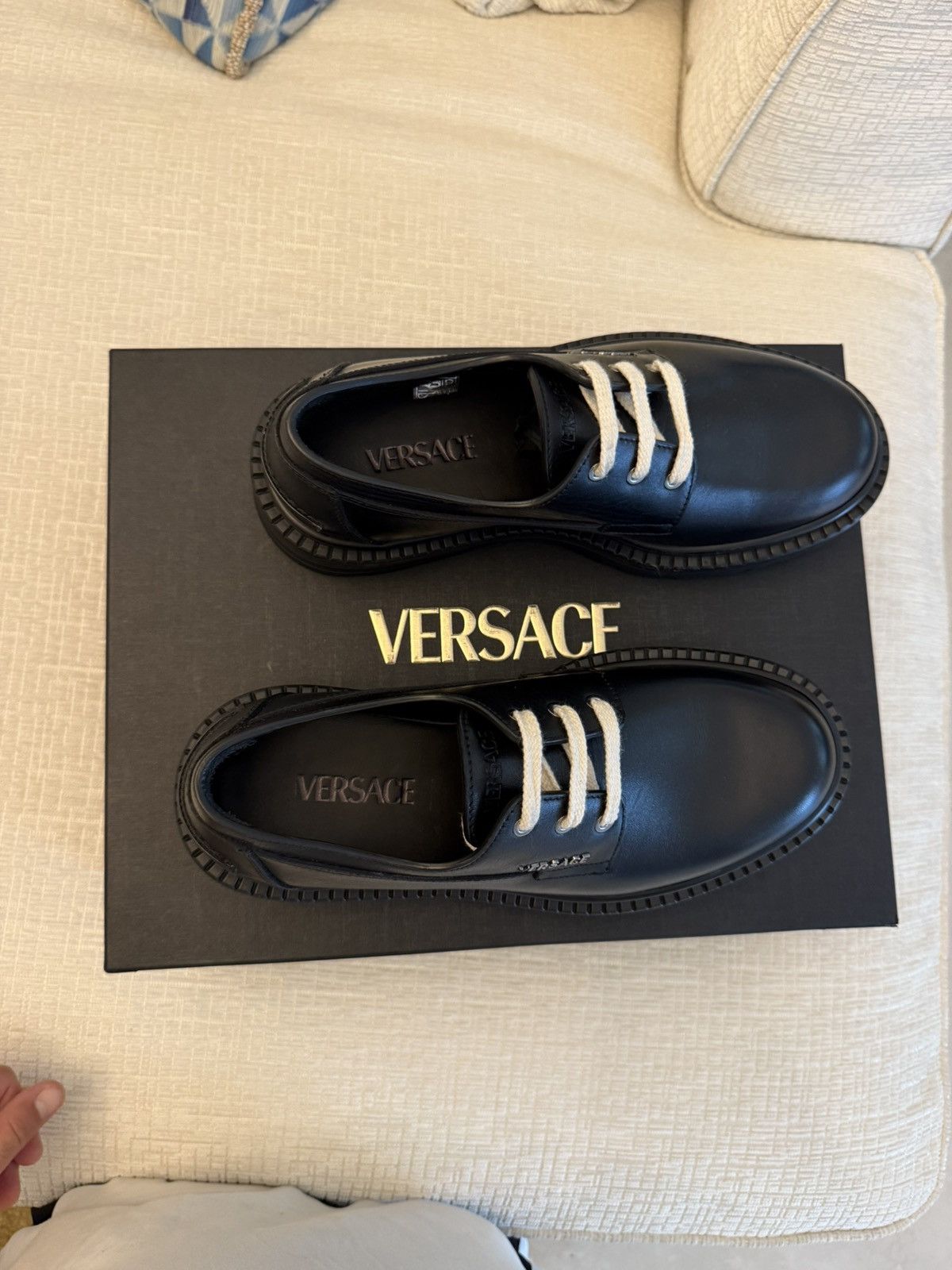 Versace Adriano lace-up Derby shoes Size US 7 / EU 40 - 4 Thumbnail
