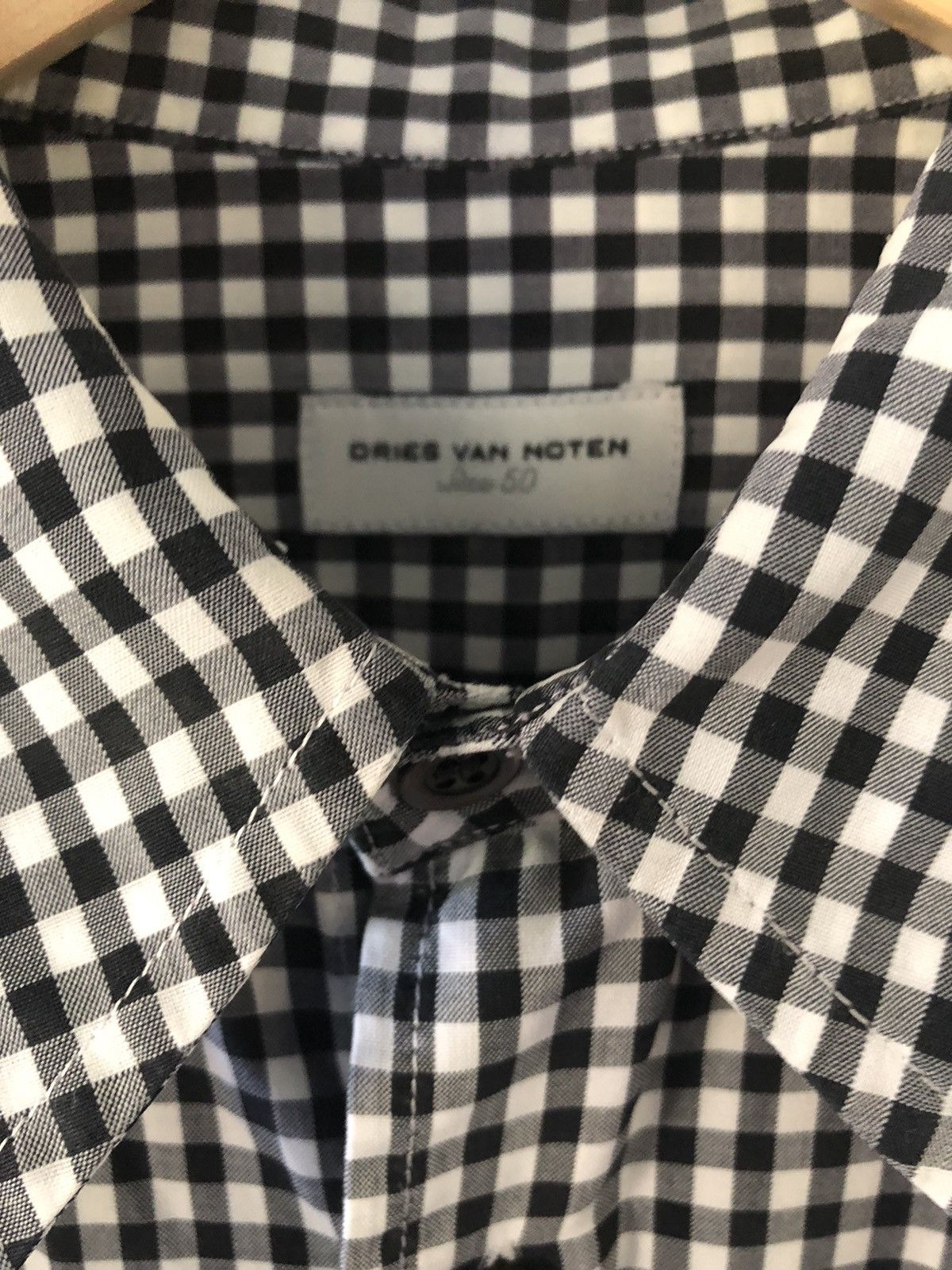Dries Van Noten Dries Van Noten Gingham Dress Shirt size 50 Size US M / EU 48-50 / 2 - 4 Thumbnail