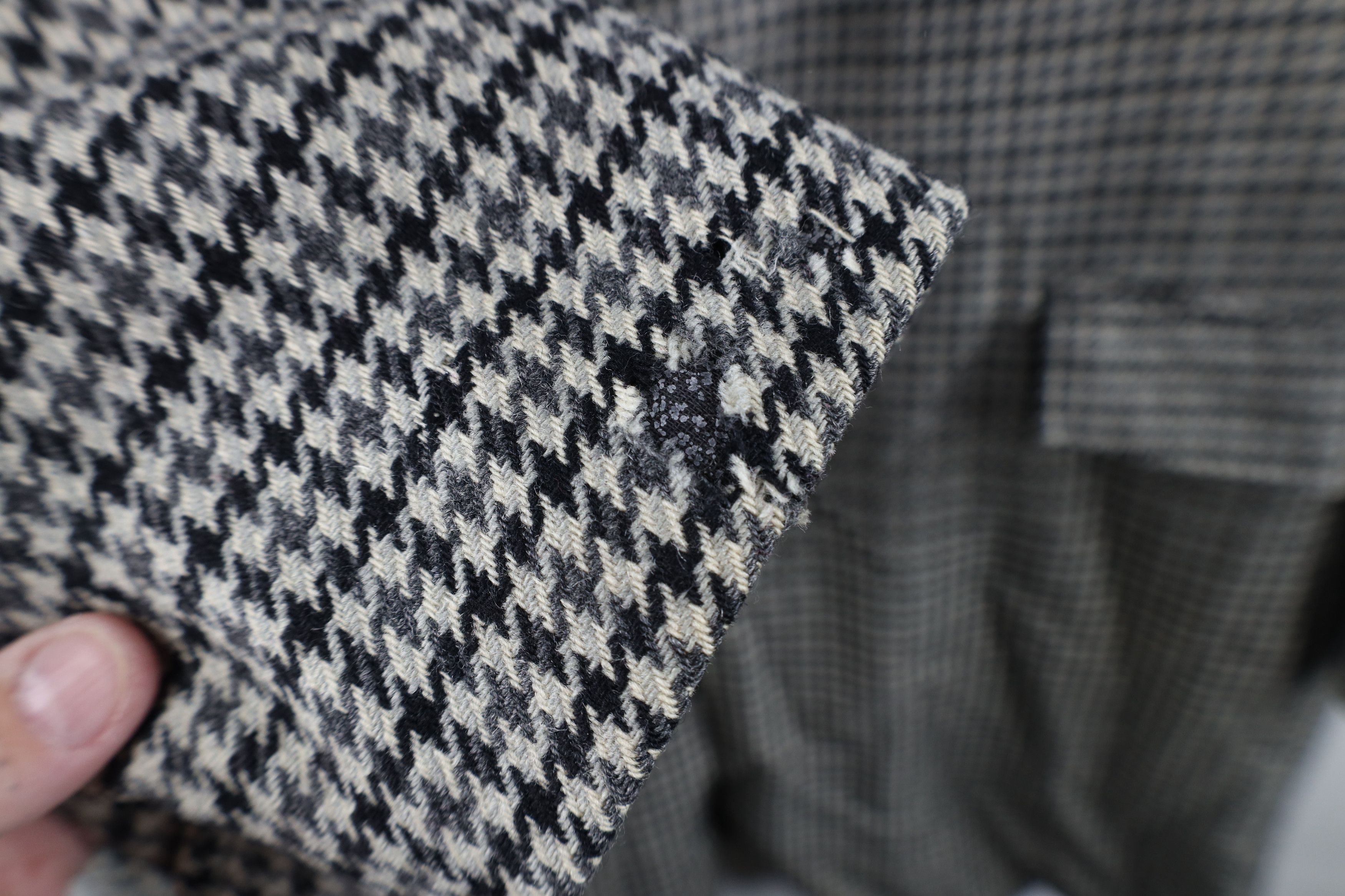 Vintage Vintage 50s Rockabilly Wool Houndstooth Overcoat Jacket USA Size US XL / EU 56 / 4 - 6 Thumbnail