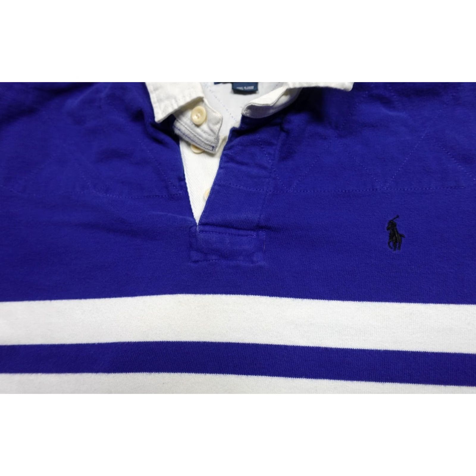 Ralph Lauren Ralph Lauren Polo Rugby Polo Mens XL Blue Quilted Striped Polo Polo Ralph Lauren Rugby Polo Mens XL Blue Quilted Striped Retro Socks? Size US XL / EU 56 / 4 - 4 Thumbnail