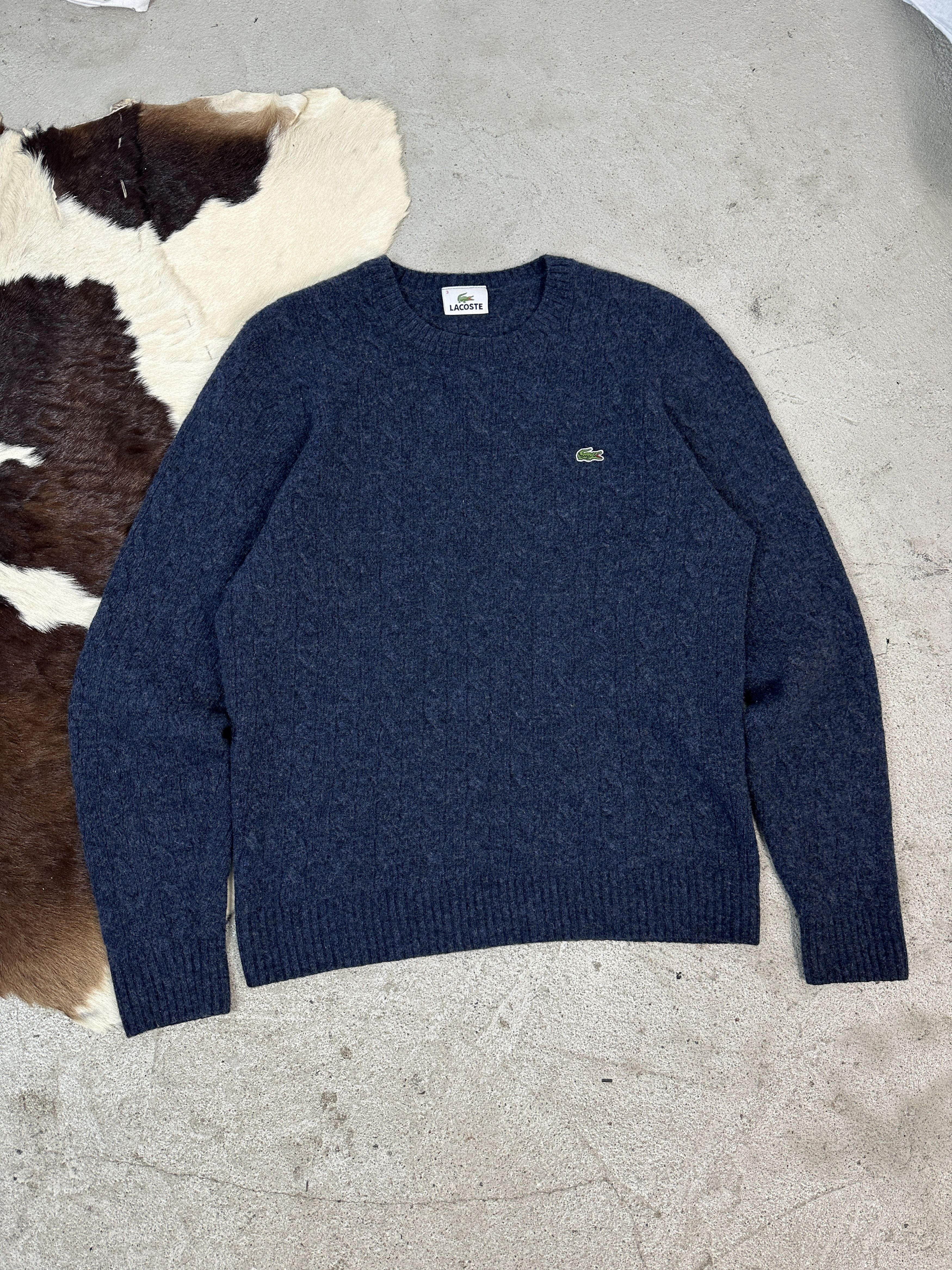 Lacoste × Vintage Lacoste Wool Cable Sweater Size US S / EU 44-46 / 1 - 1 Thumbnail