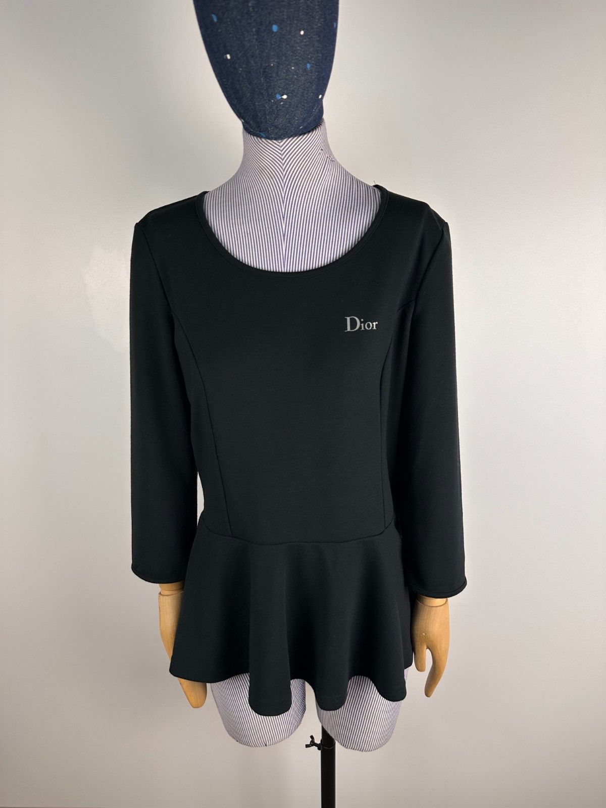 Dior Dior Uniforms Cropped Sleeve Flared Bottom Black Pullover Size L / US 10 / IT 46 - 1 Thumbnail
