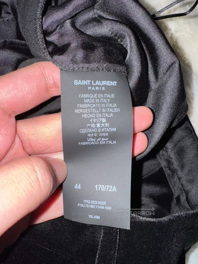 Saint Laurent Paris Saint Laurent Paris Velvet Smoking Men's Dress Pants Size US 28 / EU 44 - 4 Thumbnail