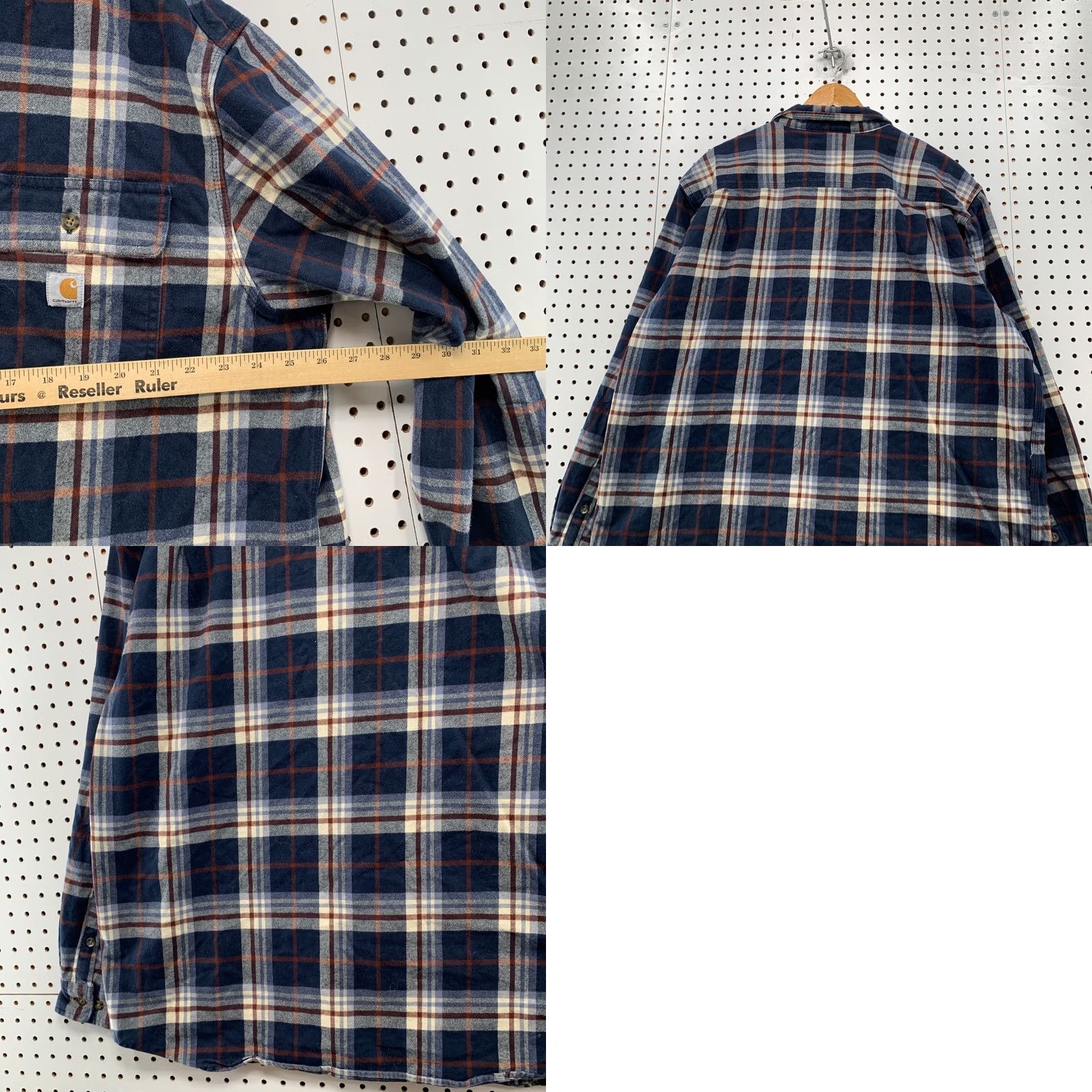 Carhartt Carhartt Shirt Mens XL Blue Plaid Loose Fit Long Sleeve Workwear Flannel Size US XL / EU 56 / 4 - 9 Thumbnail