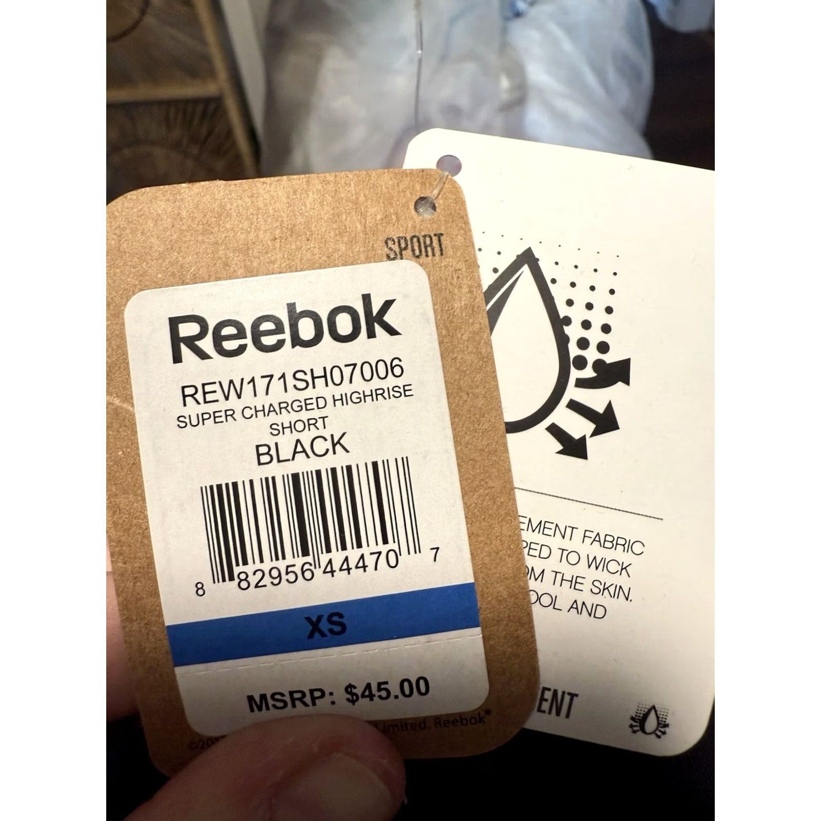 Reebok Reebok Athletic Shorts XS Black Women High Rise New With Tags Size 26" / US 2 / IT 38 - 4 Thumbnail