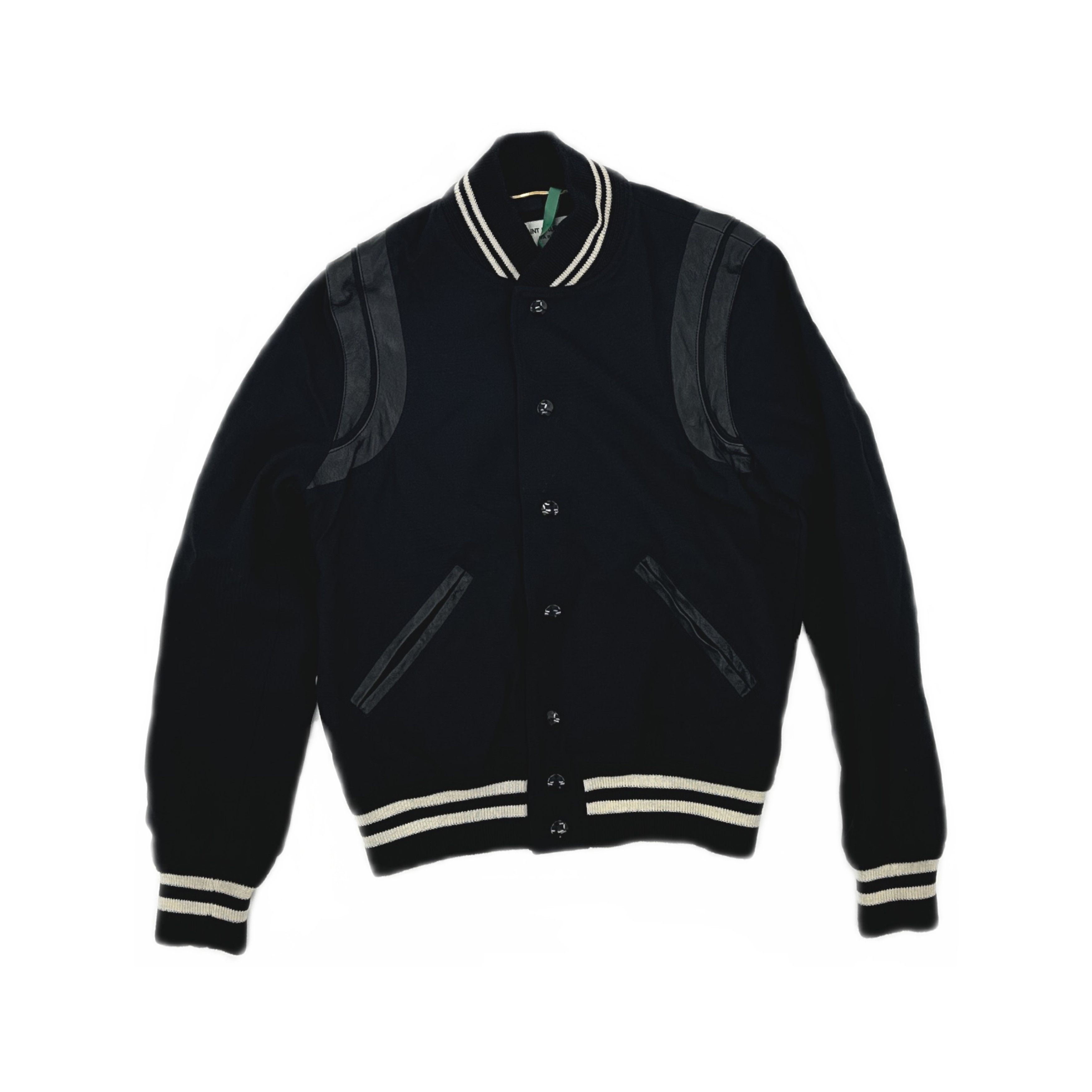 Saint Laurent Paris Saint Laurent Teddy Wool Leather Jacket Size 36 Size XS / US 0-2 / IT 36-38 - 1 Thumbnail