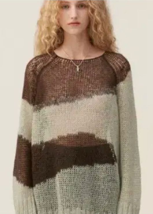 Other Theopen Product Boho Knit Mesh Slouchy Pullover Artsy Grunge Size ONE SIZE - 14 Thumbnail