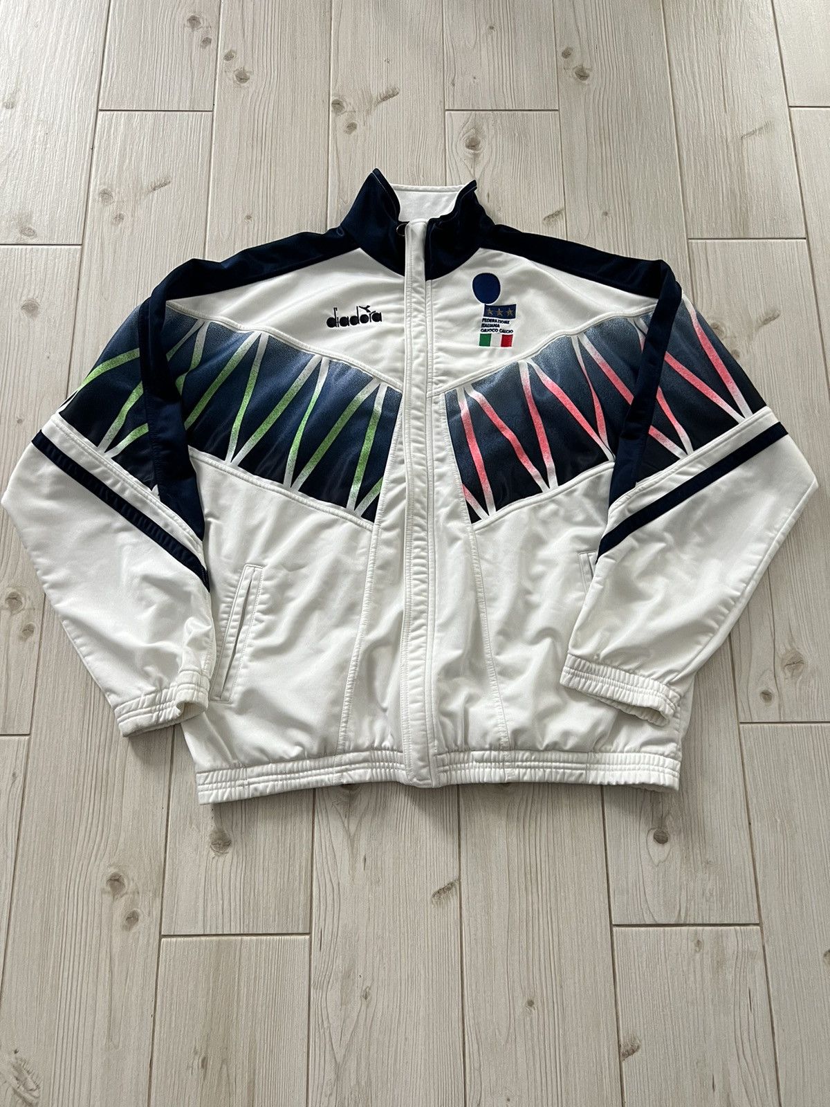 Diadora 90s 1994 Vintage Diadora Italy Team Zip Up Track Jacket Size US L / EU 52-54 / 3 - 8 Thumbnail