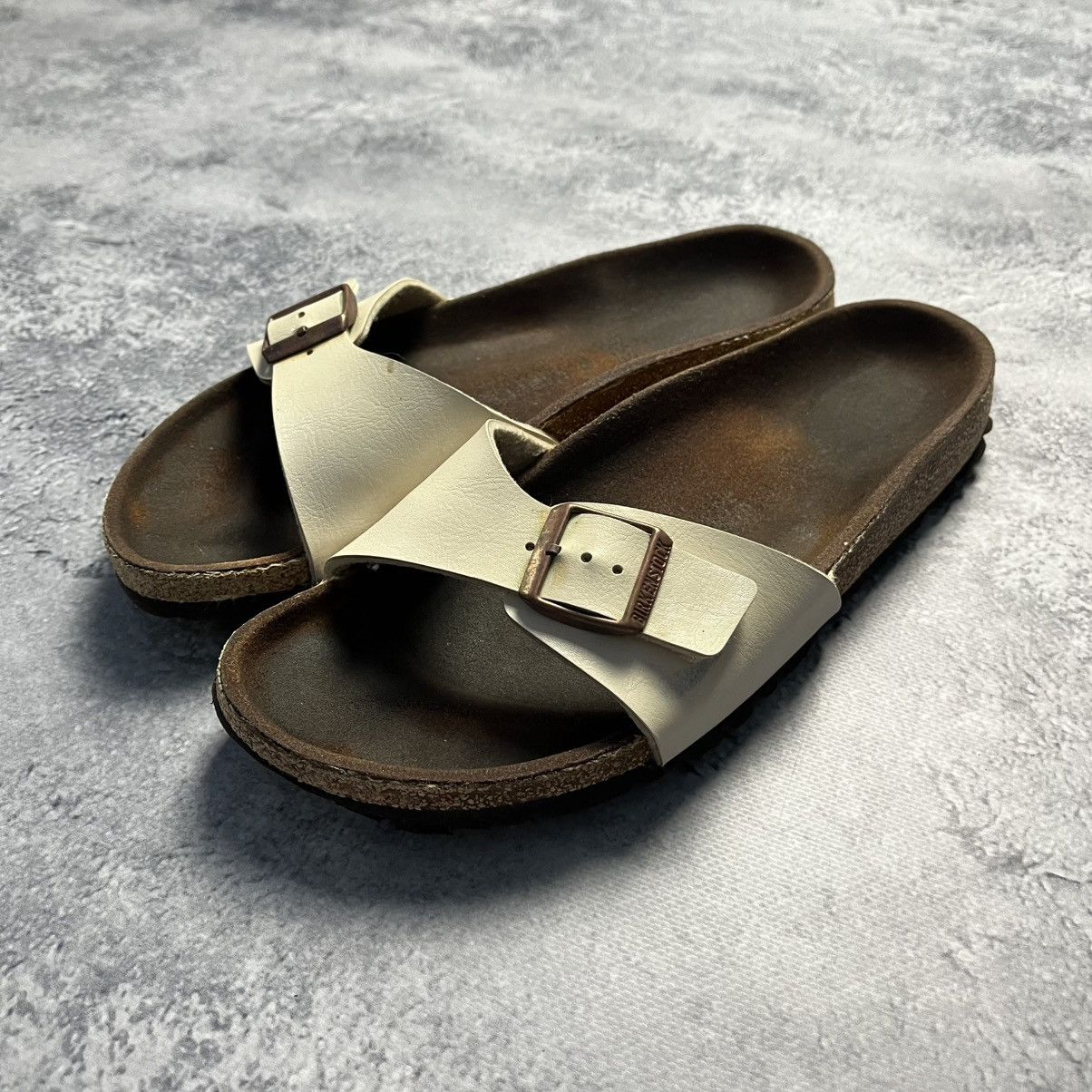 Birkenstock Birkenstock Madrid Birko-Flor Graceful Pearl White Sandals Size US 11 / IT 41 - 1 Thumbnail