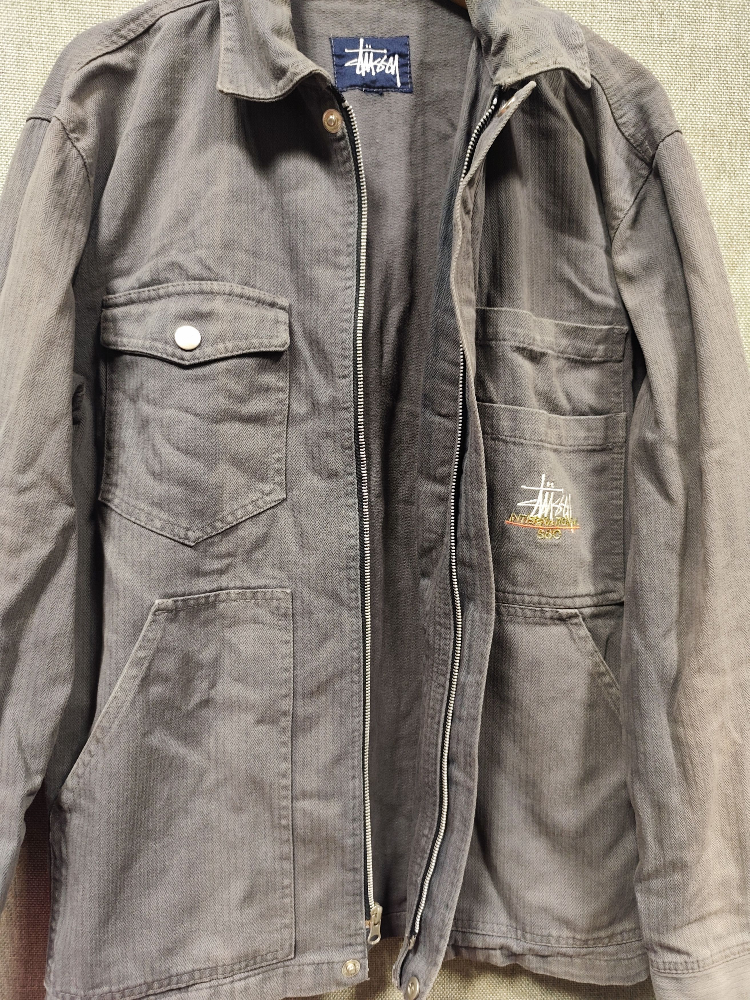 Stussy Vintage Stussy Denim work wear jacket Distressed Size US L / EU 52-54 / 3 - 8 Thumbnail
