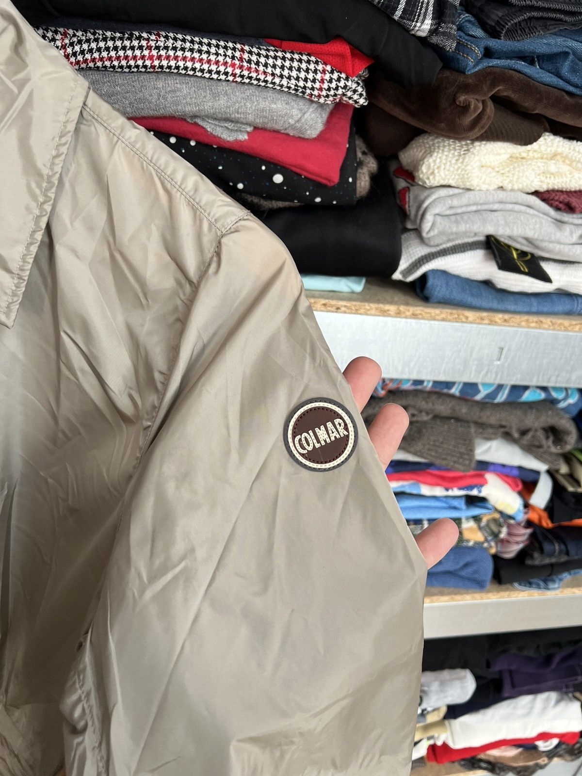 Colmar Colman Hooded Windbreaker Jacket Size 46 Nylon Zip Coat Size L / US 10 / IT 46 - 3 Thumbnail