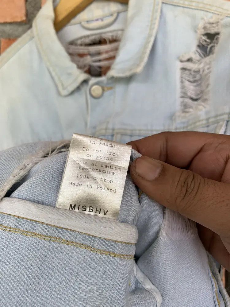 Misbhv SS16 ripped DRAINED washed blue denim jacket Size US M / EU 48-50 / 2 - 19 Thumbnail