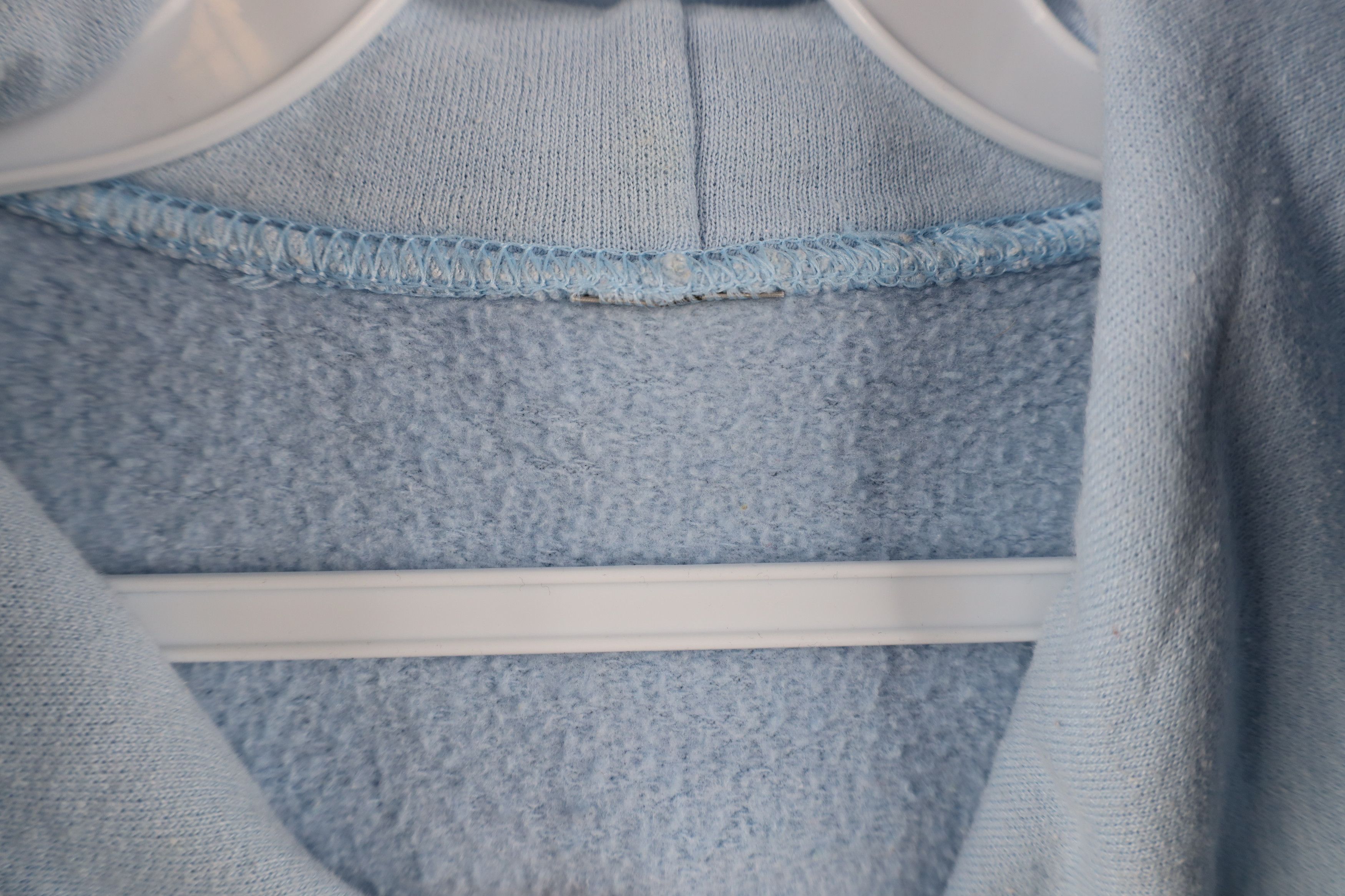 Vintage Vintage 90s Streetwear Blank Hoodie Sweatshirt Light Blue Size US S / EU 44-46 / 1 - 9 Thumbnail
