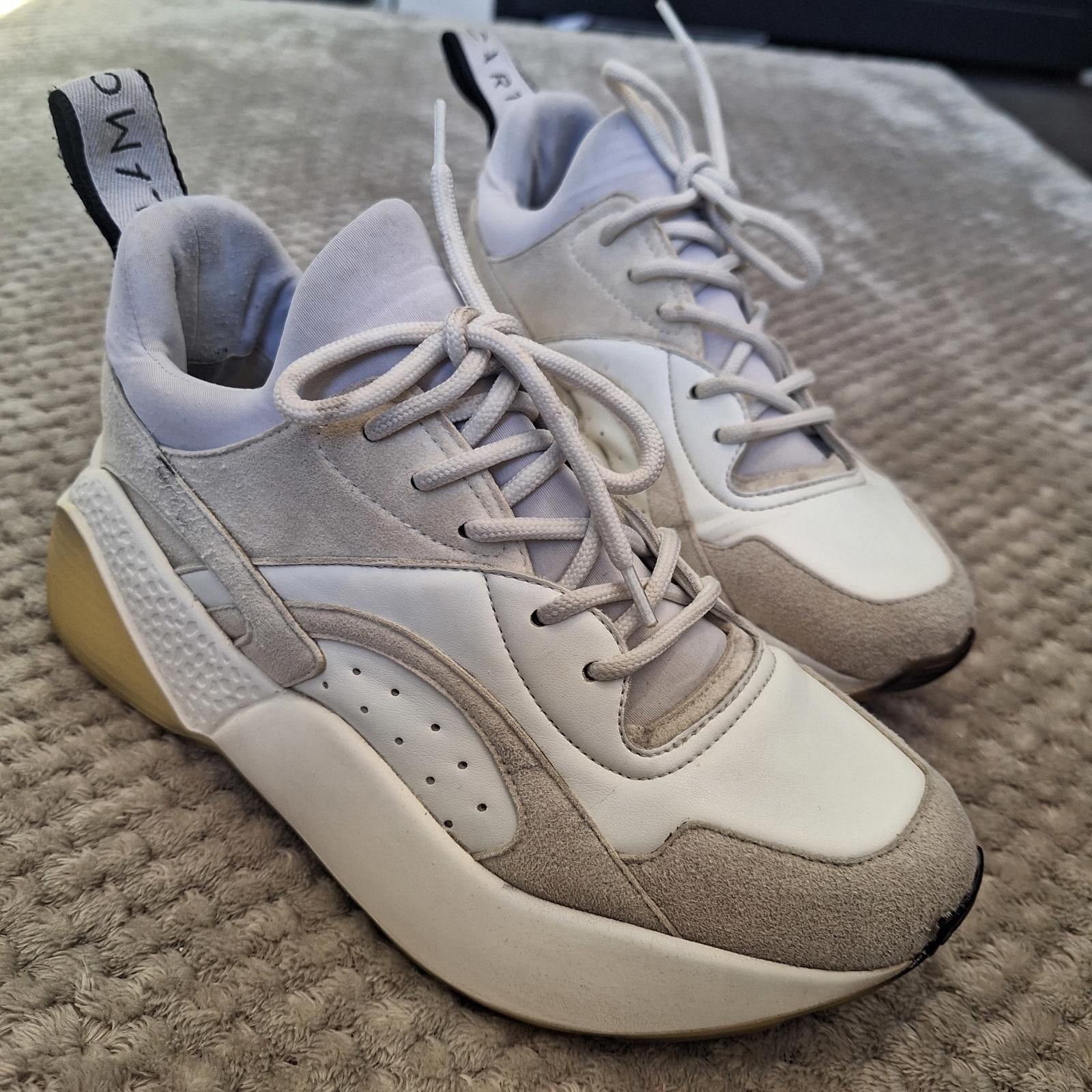 Stella McCartney STELLA McCARTNEY Eclypse Leather Sneakers white women us 35 Size US 6 / IT 36 - 1 Thumbnail