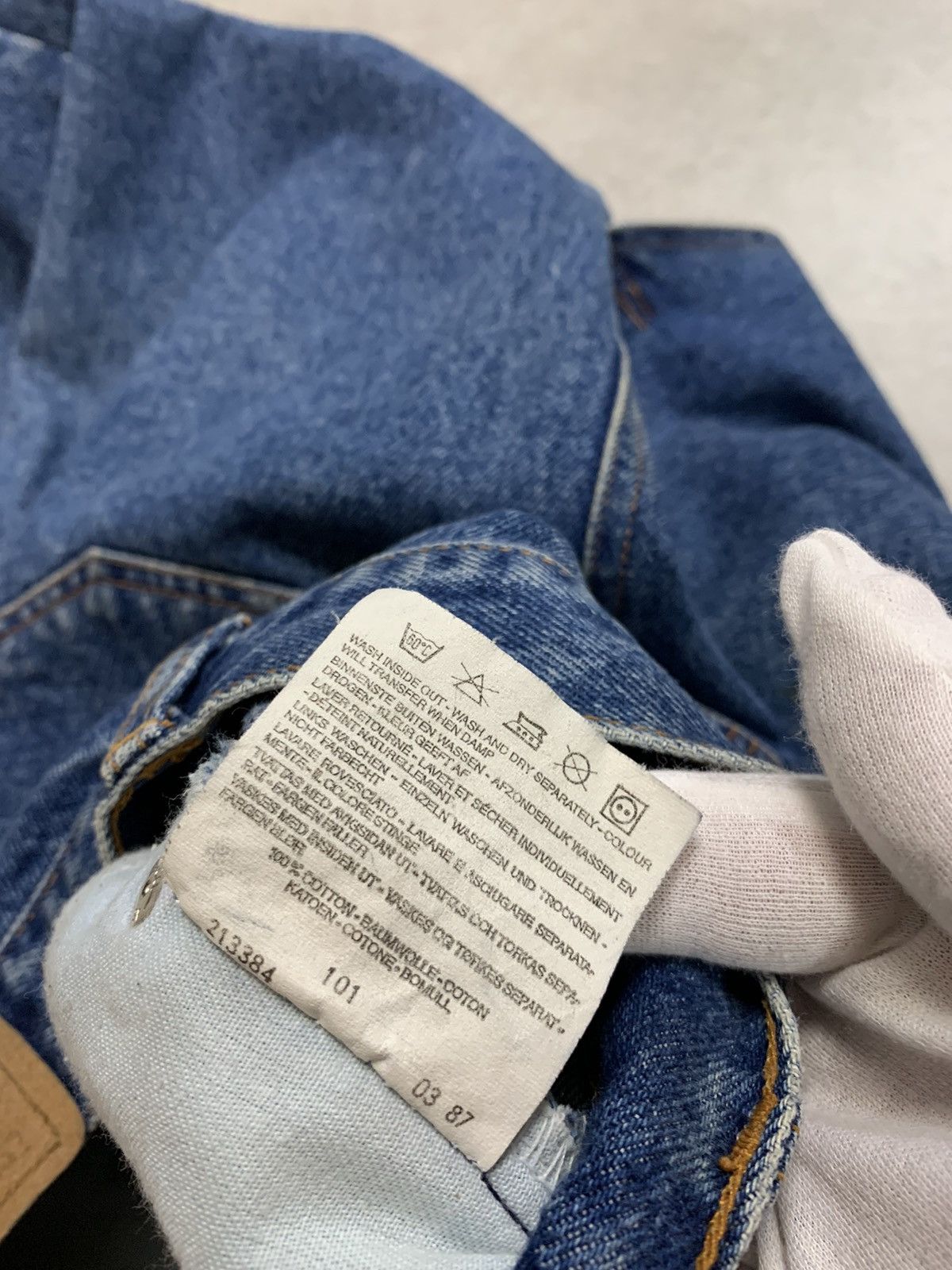 Levi's Vintage Clothing 90s Vintage Rare Levi Leather tag Orange tab denim mid skirt Size 28" / US 6 / IT 42 - 9 Thumbnail