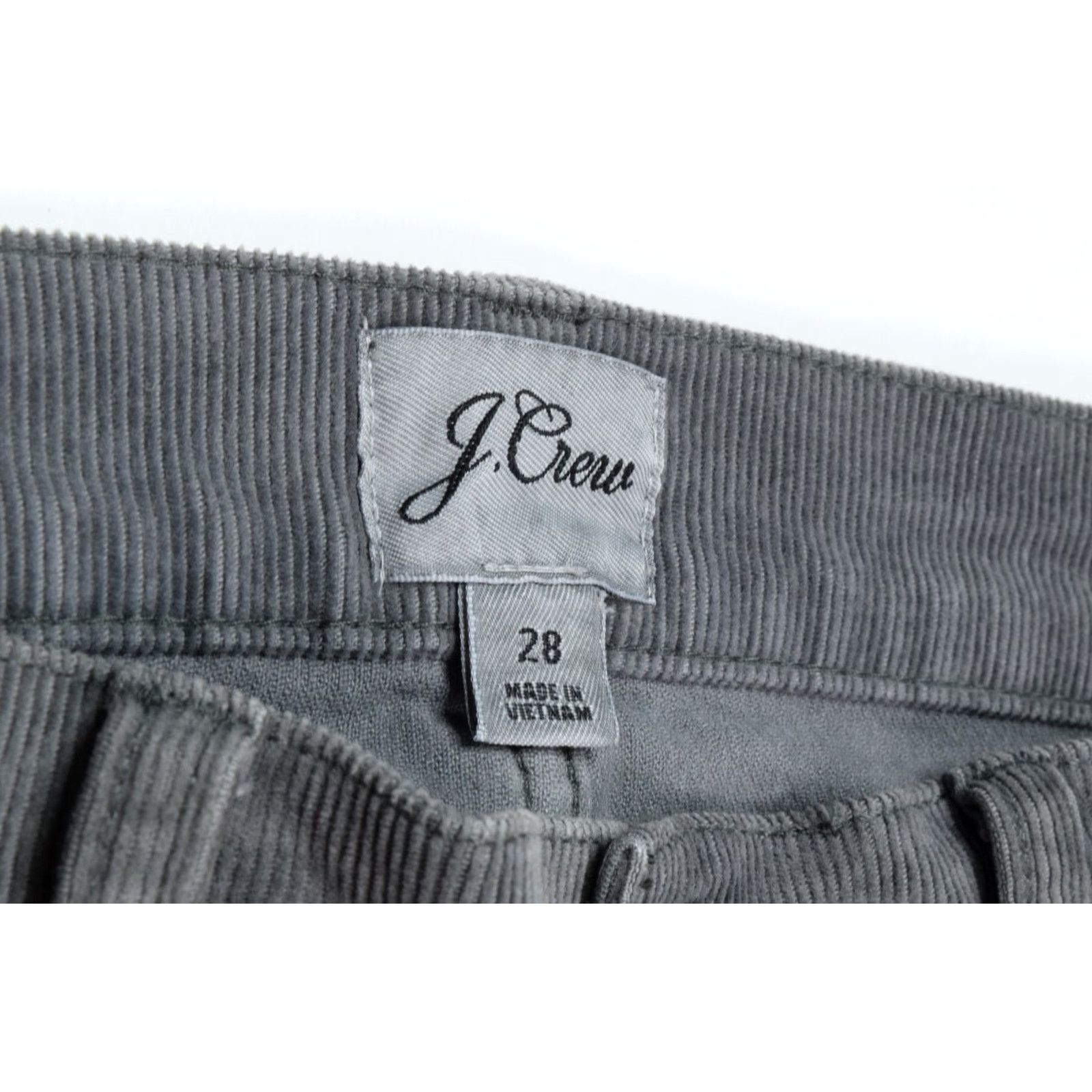 J.Crew J.Crew Slim Straight Corduroy Pants Womens 28 Gray High Rise Stretch Trousers Size 28" / US 6 / IT 42 - 4 Thumbnail
