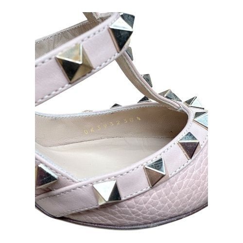 Valentino VALENTINO GARAVANI Rockstud Beige Pebbled Leather Caged Pump Size US 8.5 / IT 38.5 - 12 Thumbnail