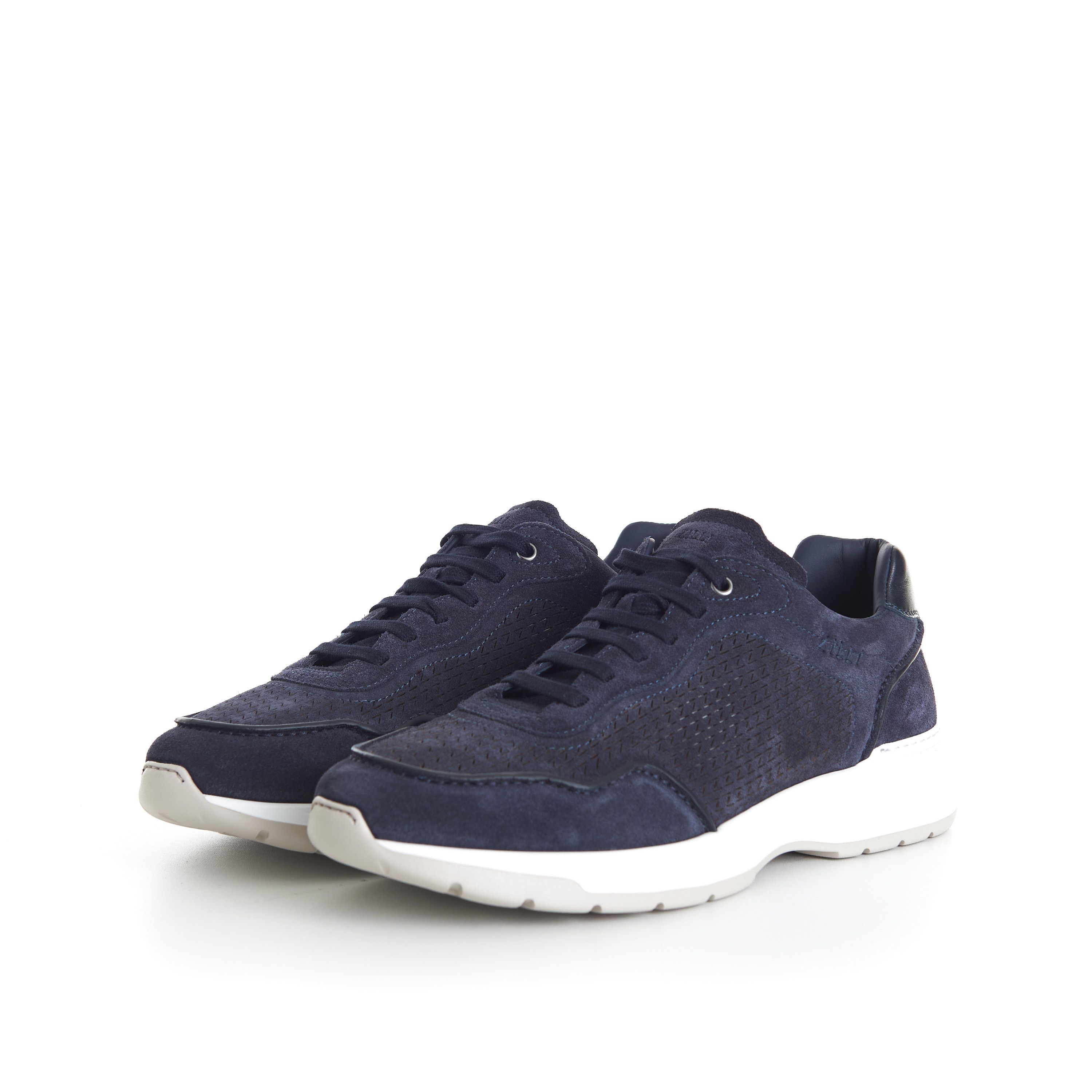 Zilli Dark Navy Perforated Sneakers Size US 8.5 / EU 41-42 - 3 Thumbnail