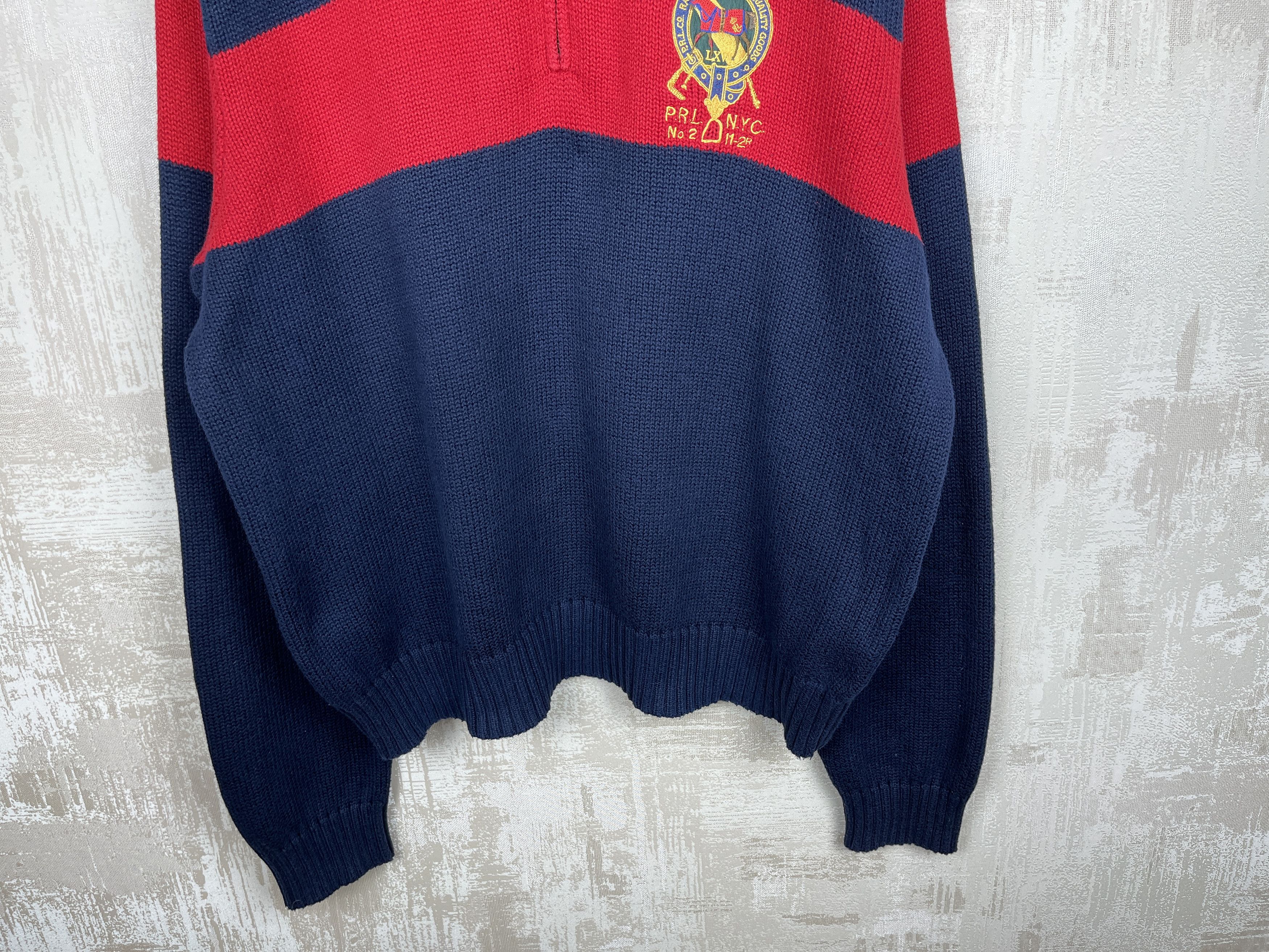 Polo Ralph Lauren Polo Ralph Lauren PRL Club N.Y.C. 1/4 Zip Pullover Sweater Size US XXL / EU 58 / 5 - 9 Thumbnail