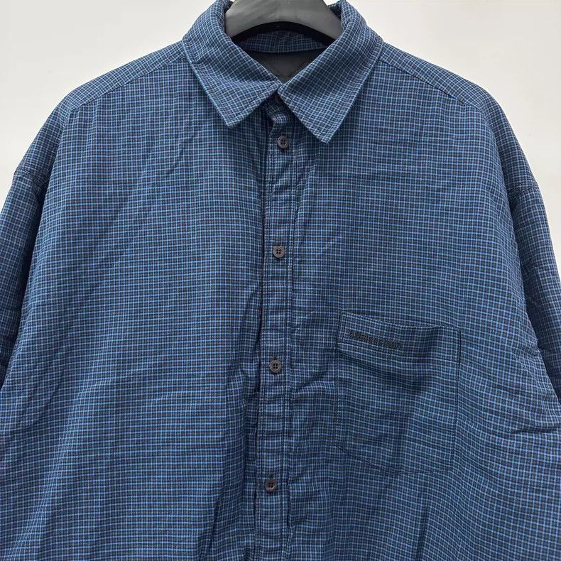 Balenciaga Balenciaga size 38 SS21 chest pocket embroidered logo plaid Size US M / EU 48-50 / 2 - 3 Thumbnail