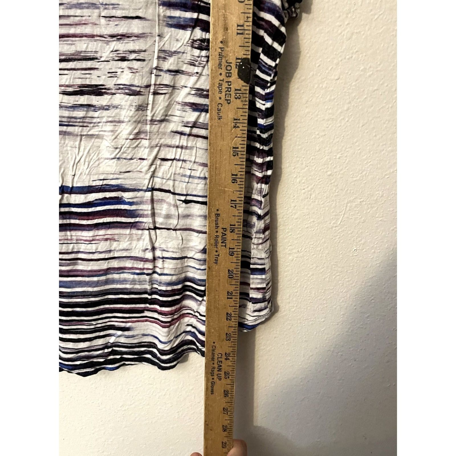 Vintage Simply Vera Vera Wang Tee Shirt Striped Size L Multico Pre Owned Women’s Size L / US 10 / IT 46 - 5 Thumbnail
