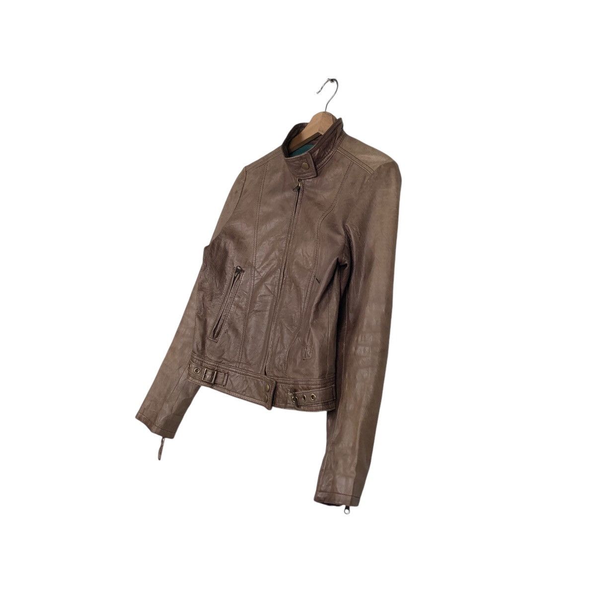Japanese Brand 📌Vintage Cropped Biker Leather Jacket Milpano Issey Miyake Size US M / EU 48-50 / 2 - 3 Thumbnail