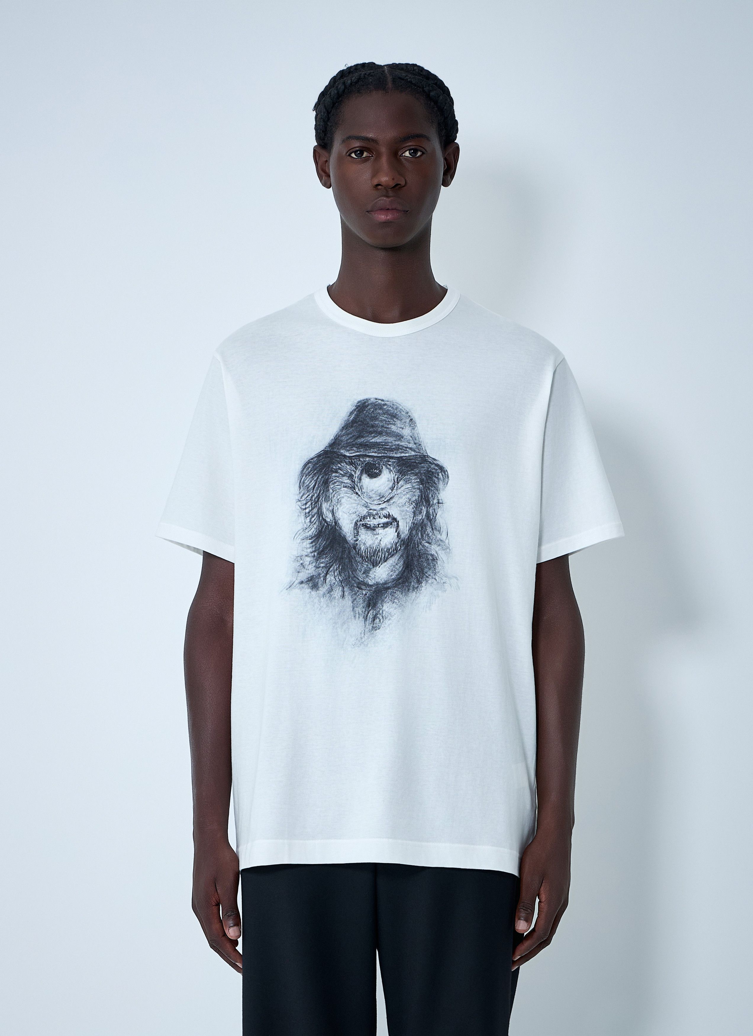 Yohji Yamamoto Logo Motif T-Shirt Size US L / EU 52-54 / 3 - 1 Thumbnail