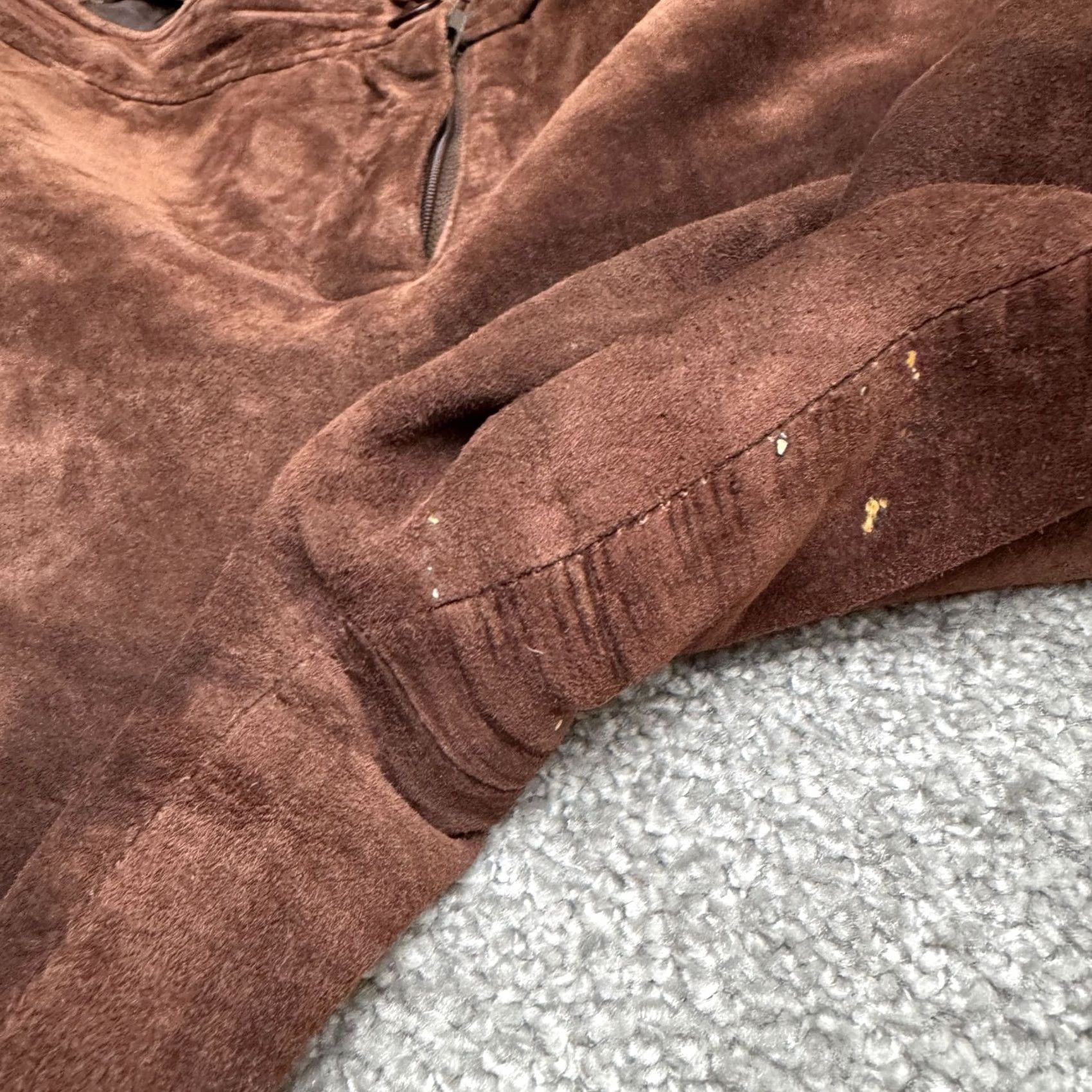 Pendleton VINTAGE Pendleton Suede Leather Pants Womens 12 Brown High Rise Straight Leg Chino 90s Retro Casual Workwear Womens Size 34" / US 12 / IT 48 - 7 Thumbnail