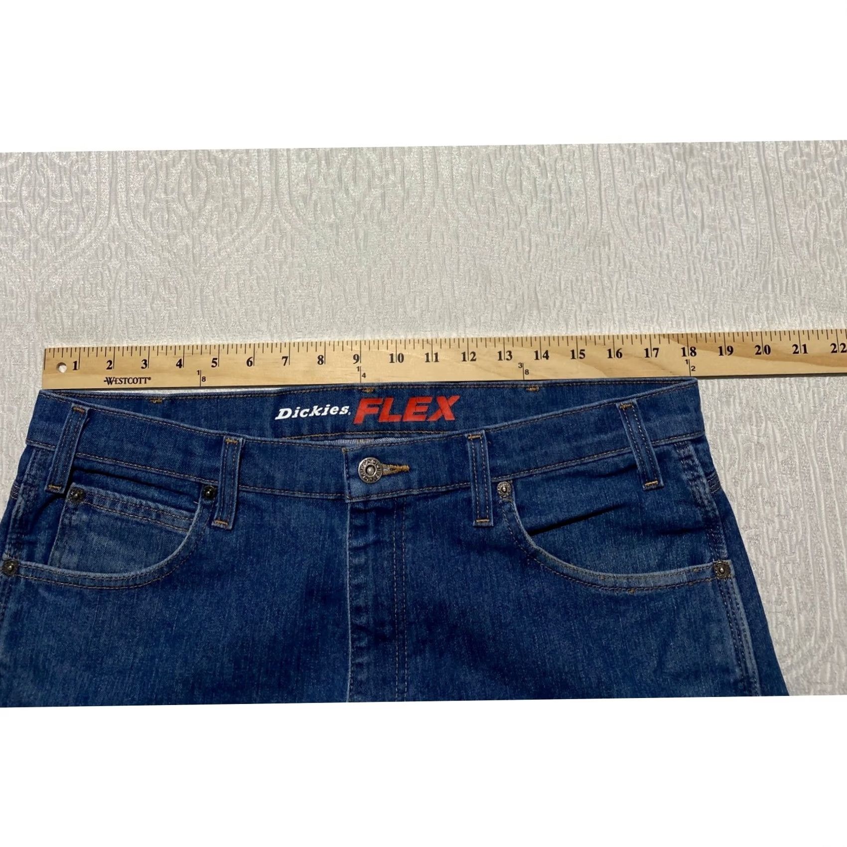 Dickies Dickies FLEX Tough Max Relaxed Straight Carpenter Jeans Blue Mens 34x32 W6D1755 Size US 34 / EU 50 - 4 Thumbnail