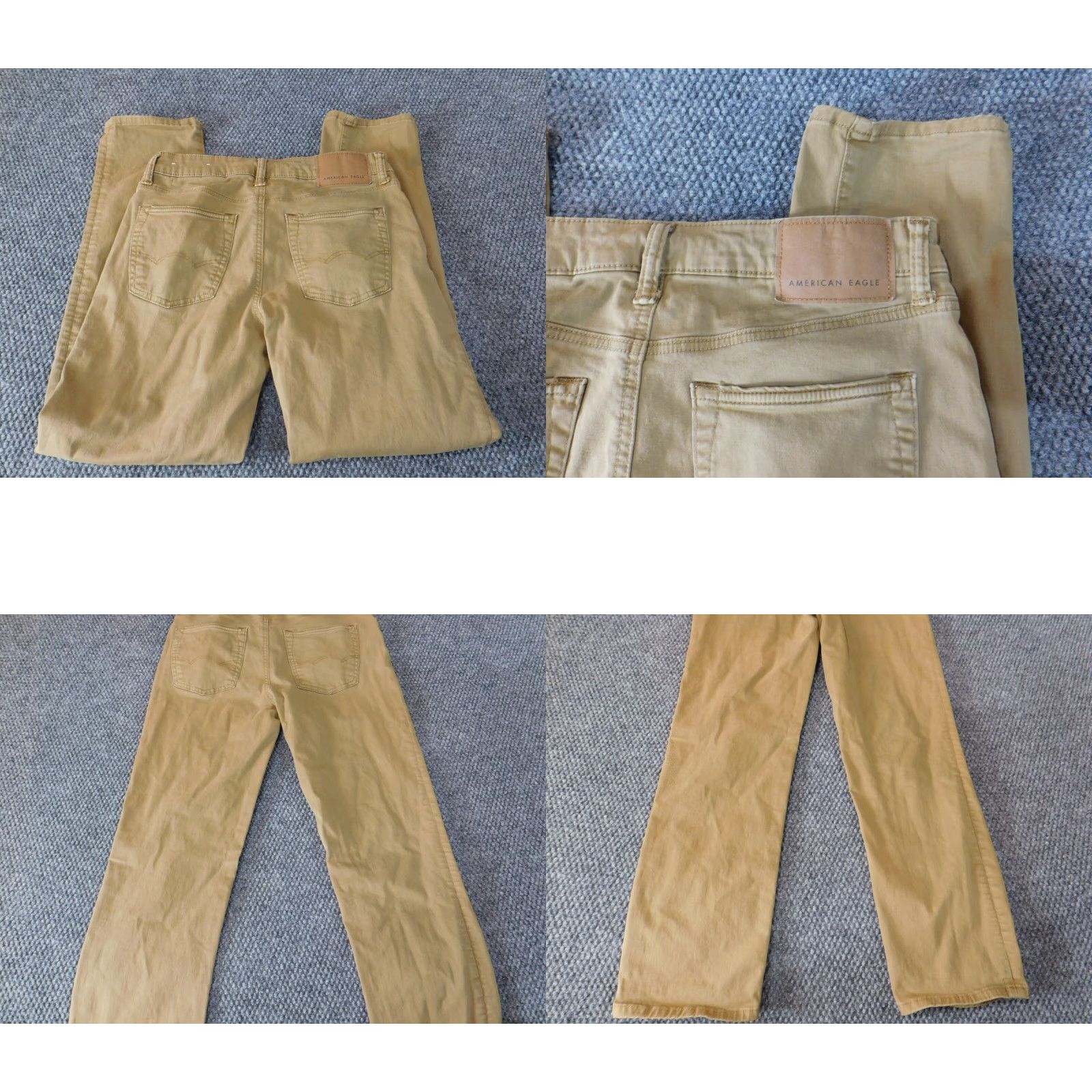 American Eagle Outfitters American Eagle Outfitters Pants Mens 29x27 Beige Slim Straight Chino canvas Cotton Flat Front Zipper Casual | 29 | Beige | Men | Regular | Pants Size US 29 - 8 Thumbnail