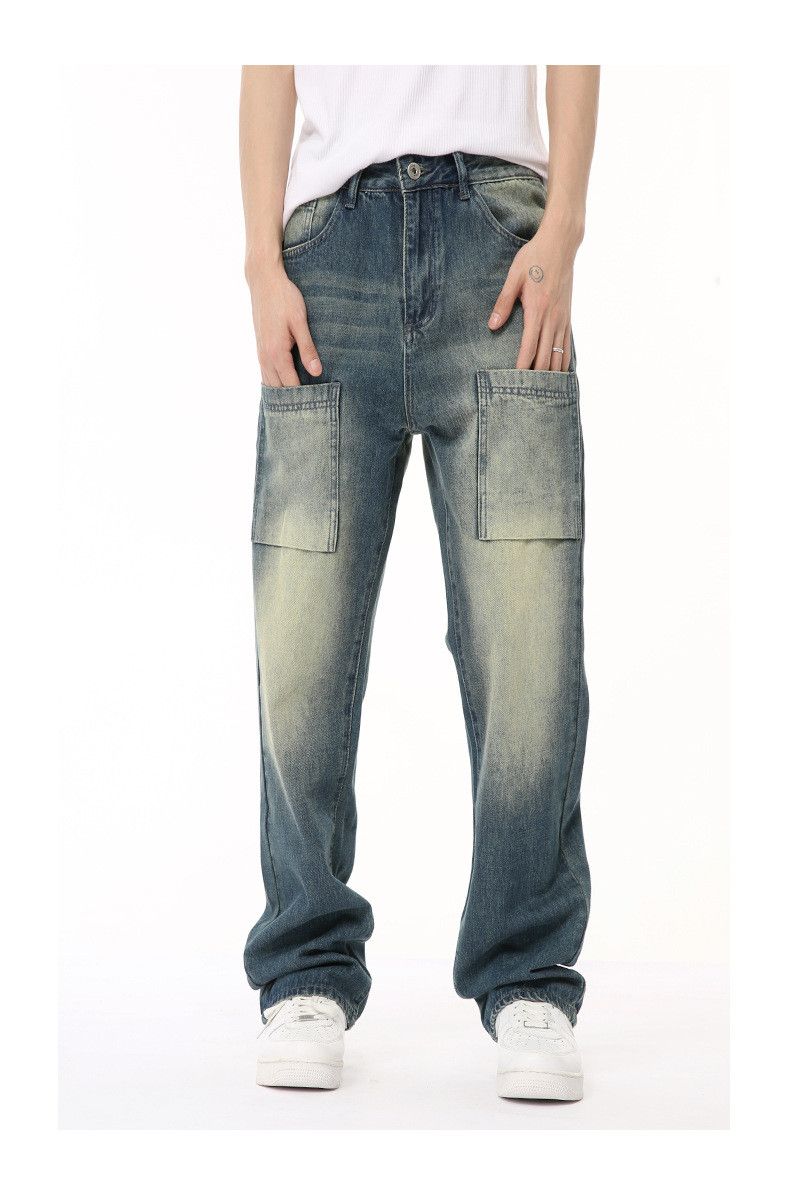 Japanese Brand × Jean High street multi-pocket stitching workwear jeans trend Size US 32 / EU 48 - 1 Thumbnail