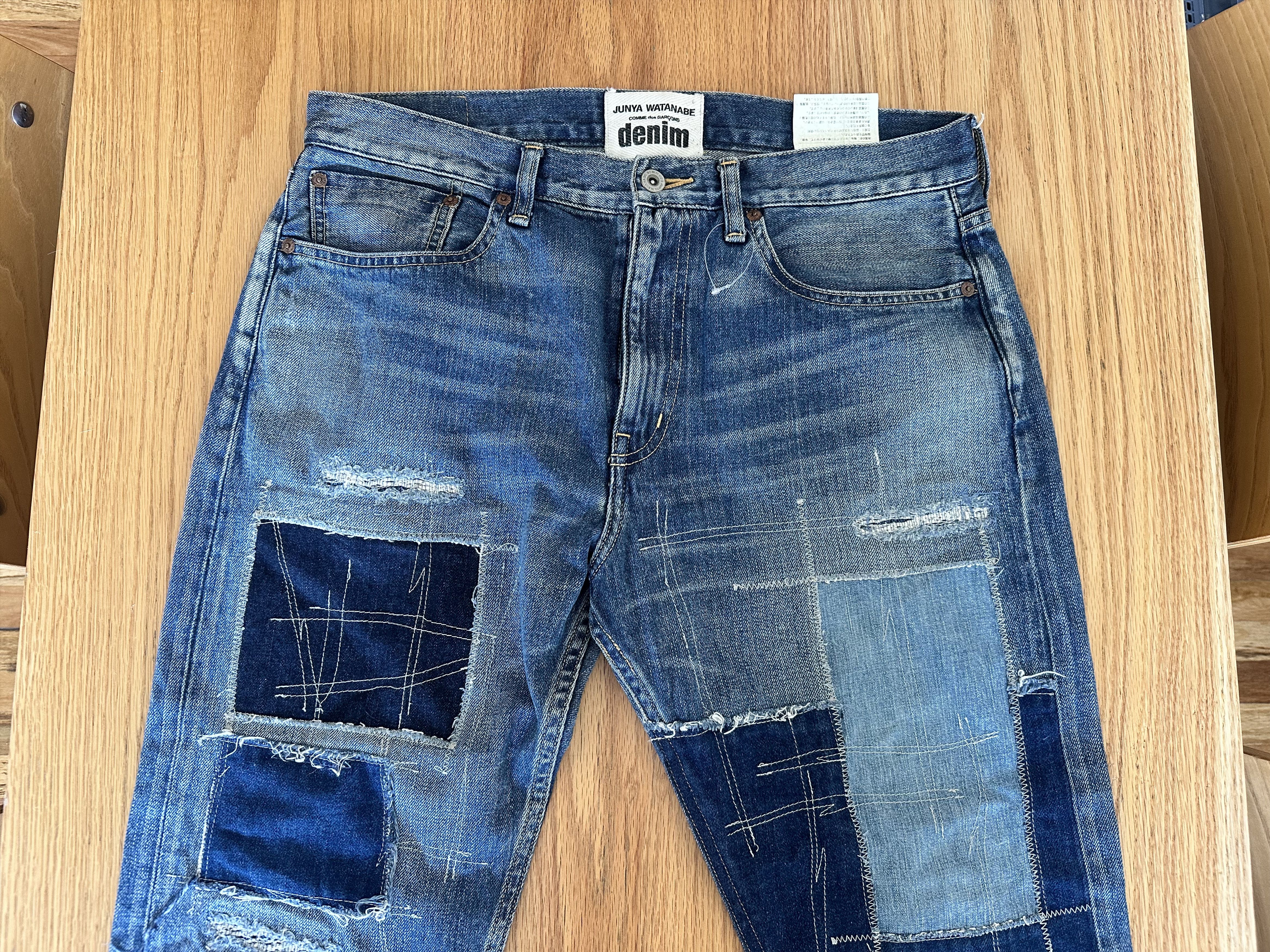 Junya Watanabe Junya Watanabe Patchwork Denim Jeans Size US 32 / EU 48 - 5 Thumbnail