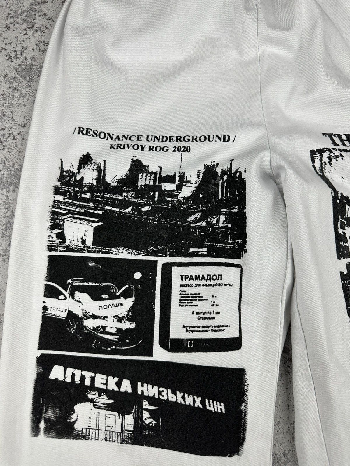 Other Custom White Krivoy Rog Pants RESONANCE UNDERGROUND 2020 Size US 30 / EU 46 - 6 Thumbnail