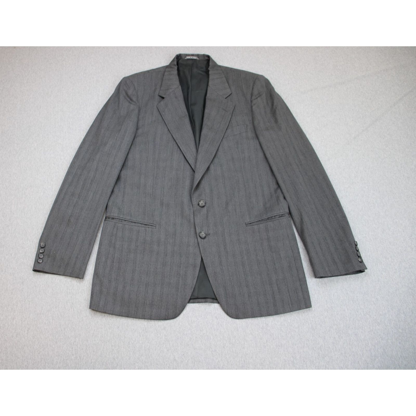 Calvin Klein Calvin Klein Blazer Mens Size 42 L Gray Striped 2 Button Size 42L - 1 Thumbnail