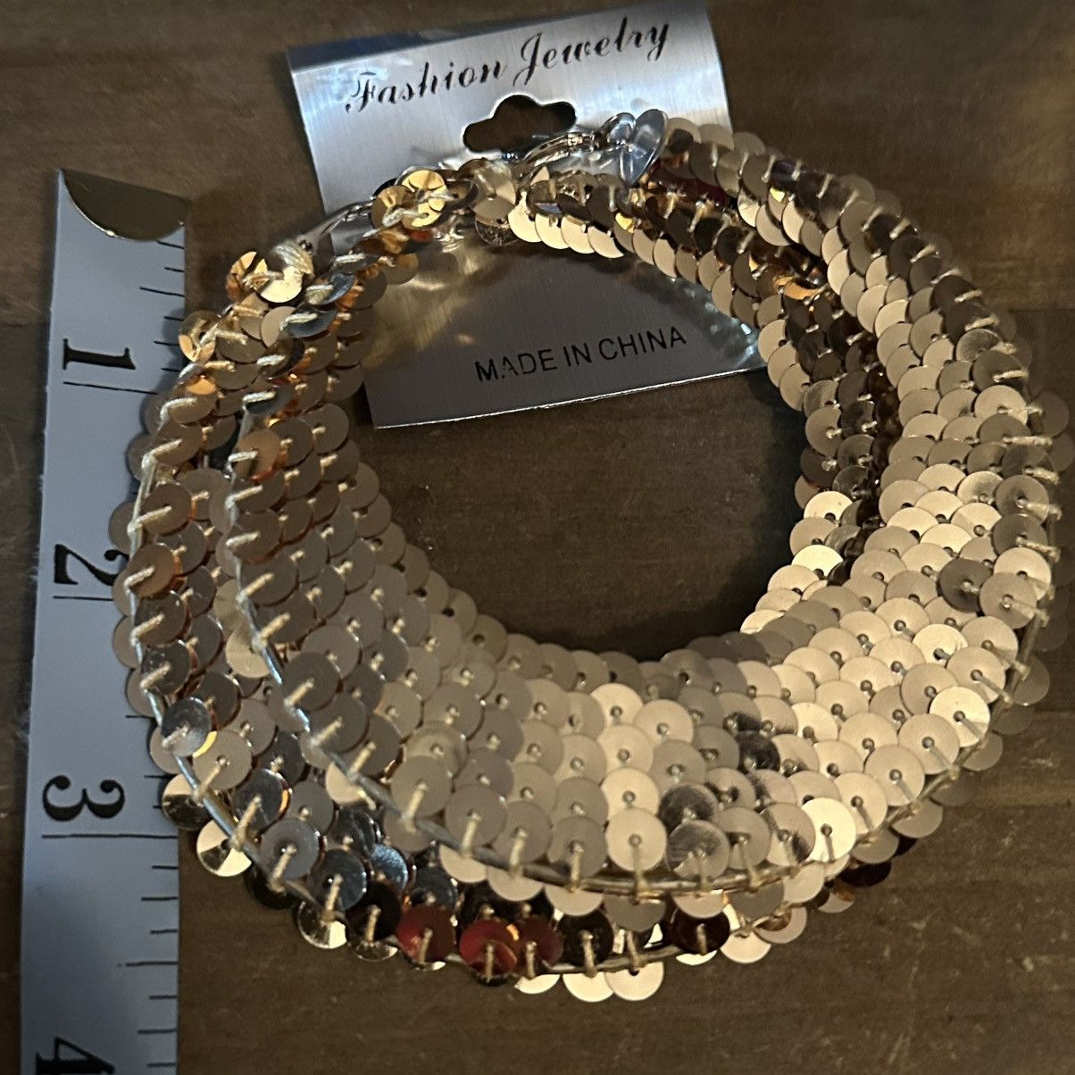 Other Jumbo gold sequined hoop earrings Size ONE SIZE - 5 Thumbnail