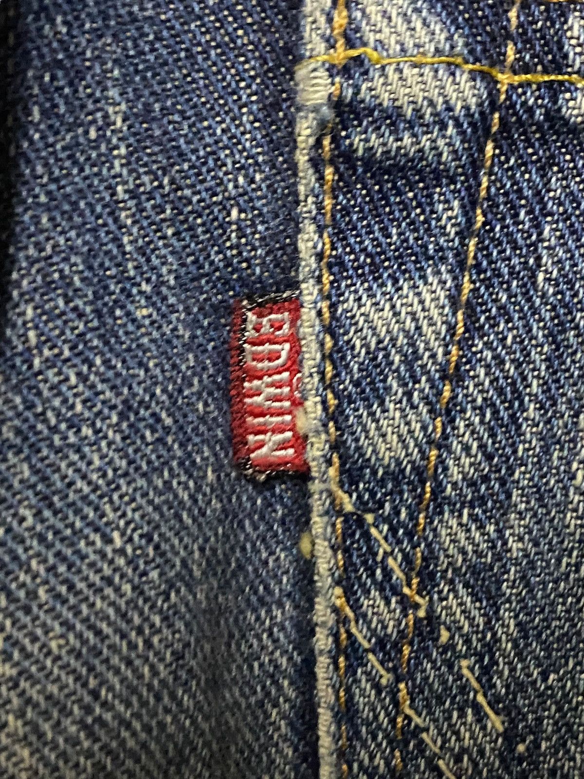 Japanese Brand Vintage Edwin 403 XV Mud Wash Distressed Loose Jeans Size US 34 / EU 50 - 15 Thumbnail