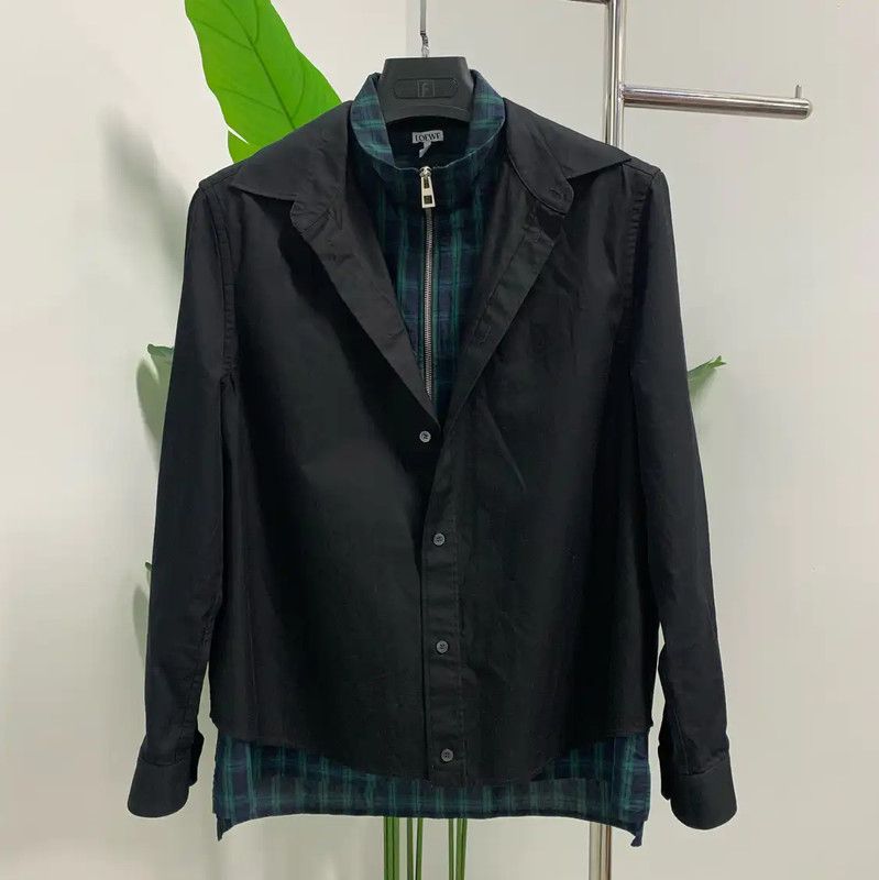 Loewe Loewe Women's Cotton Jacket in Deep Blue 0089 Size L / US 10 / IT 46 - 1 Thumbnail