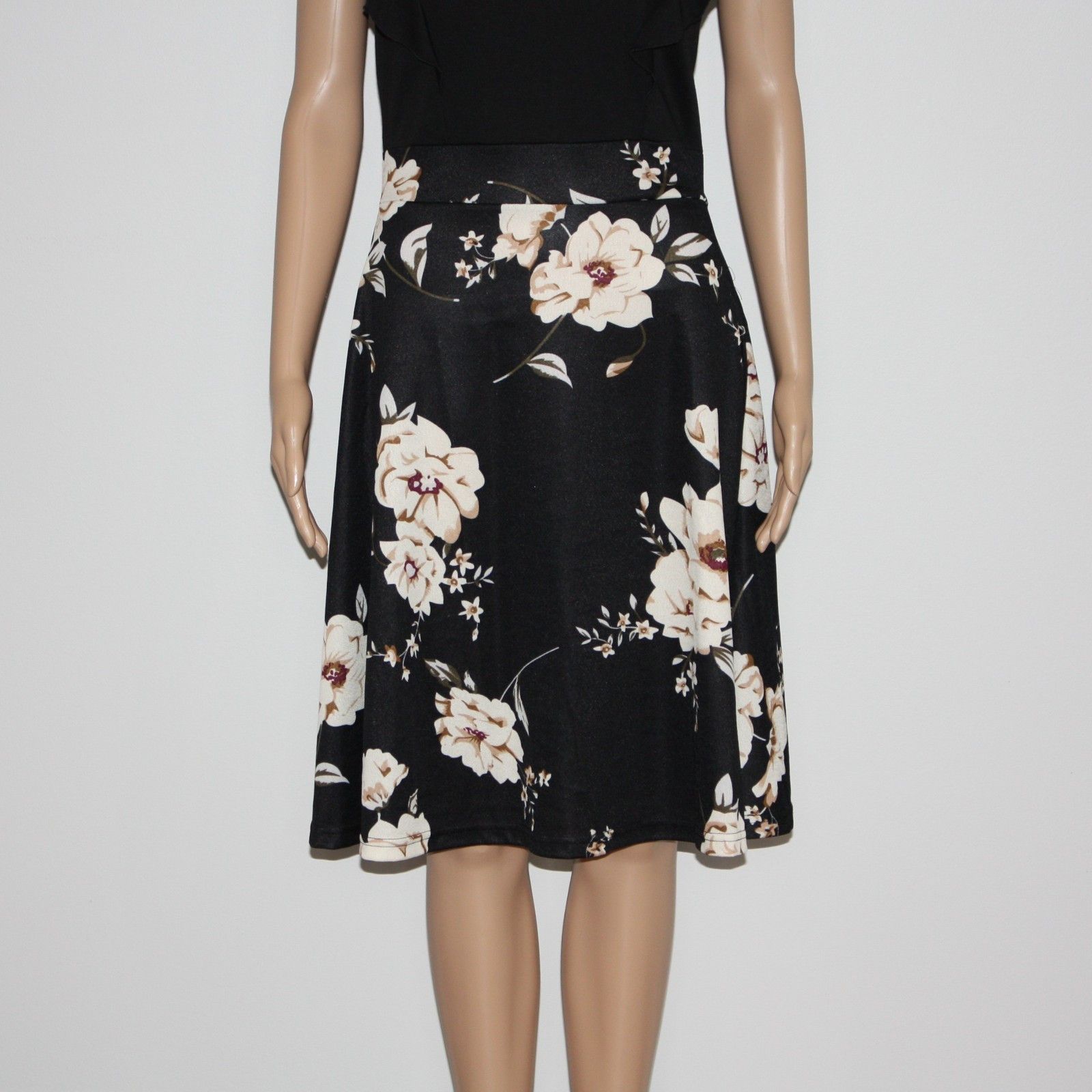 Other IHOT Vintage Ruffle Floral Flared A-line Party Dress NWT Size M / US 6-8 / IT 42-44 - 4 Thumbnail
