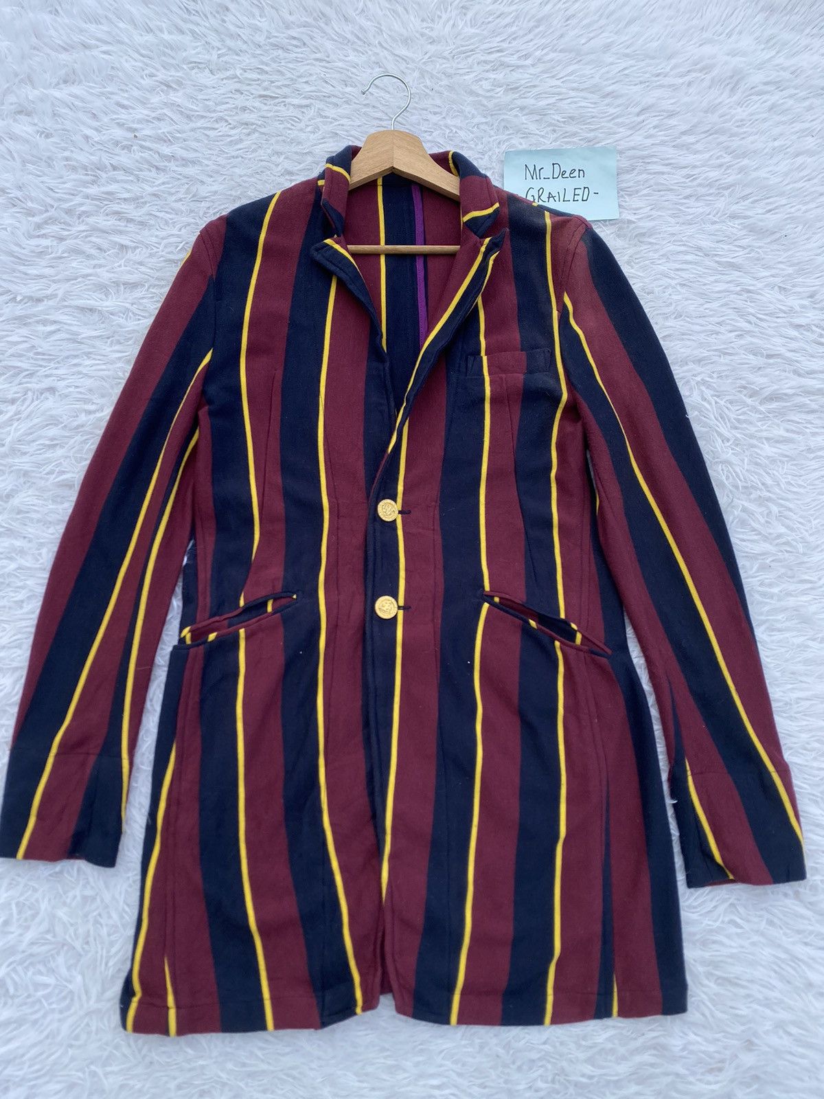 PPFM Rare Vintage PPFM Stripes Long Jacket/ Blazer Size US M / EU 48-50 / 2 - 4 Thumbnail