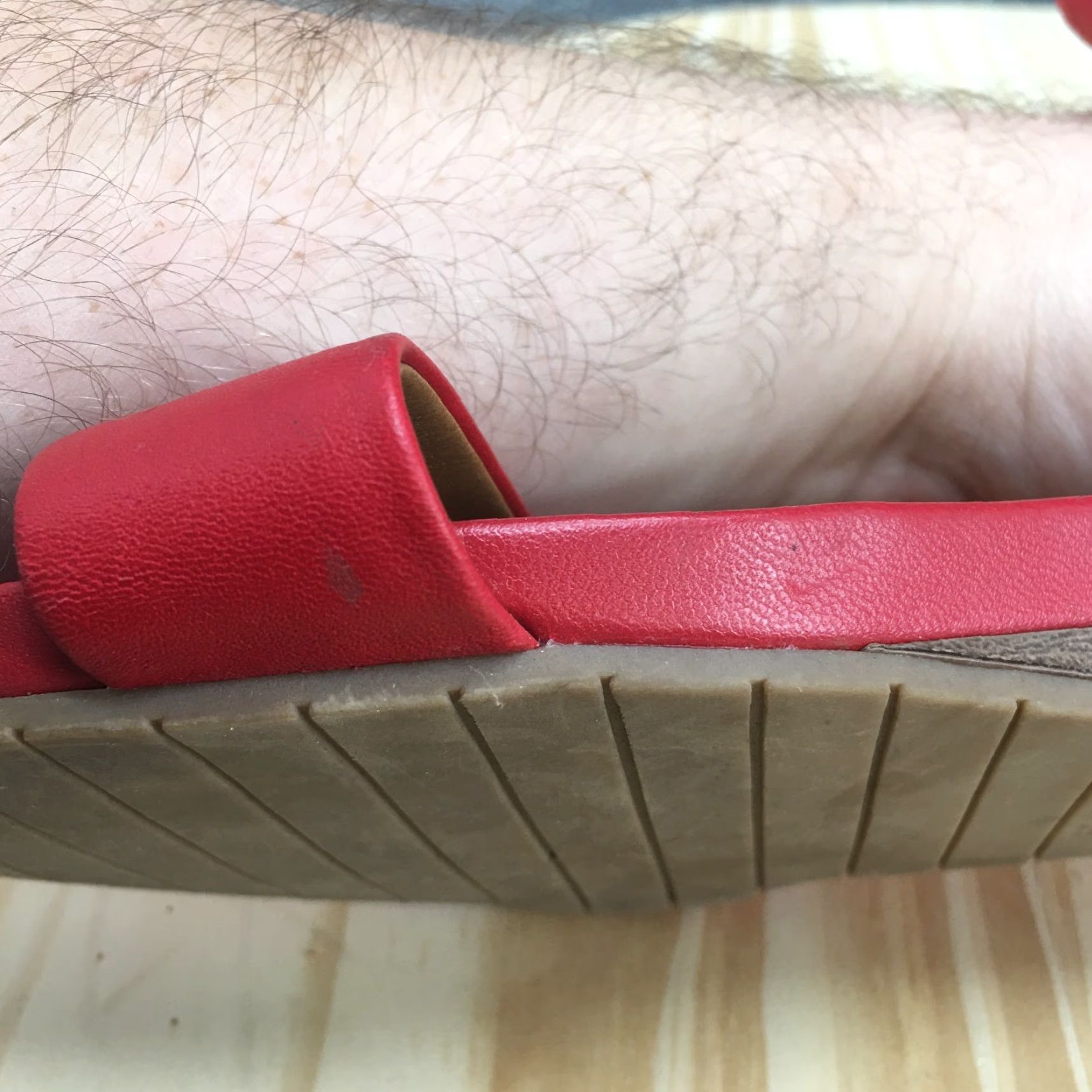 Kenneth Cole Kenneth Cole Reaction Sandals Womens 7.5 M Red Leather Ankle Strap Slip-On Casual Shoes Size US 8 / IT 38 - 5 Thumbnail