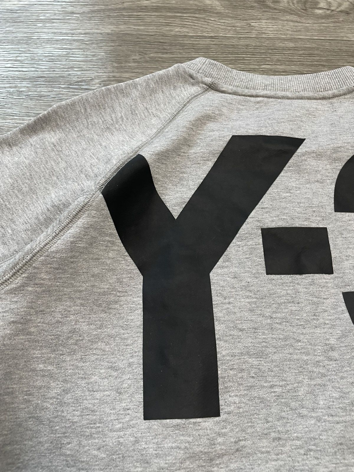 Yohji Yamamoto Yohji Yamamoto x Adidas Y-3 Big Logo Gray Sweatshirt Size US M / EU 48-50 / 2 - 20 Thumbnail