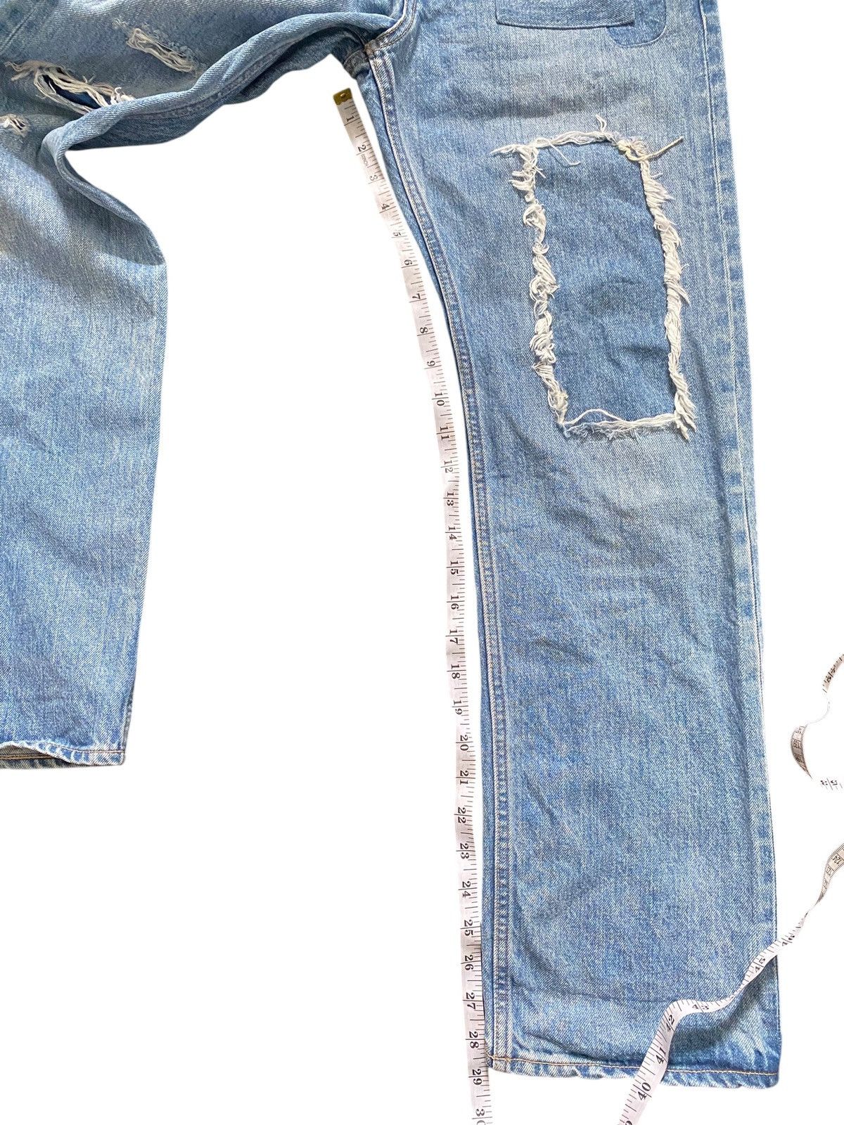 Japanese Brand Beams Japan Selvedge Distressed Patchwork Denim Size US 30 / EU 46 - 17 Thumbnail