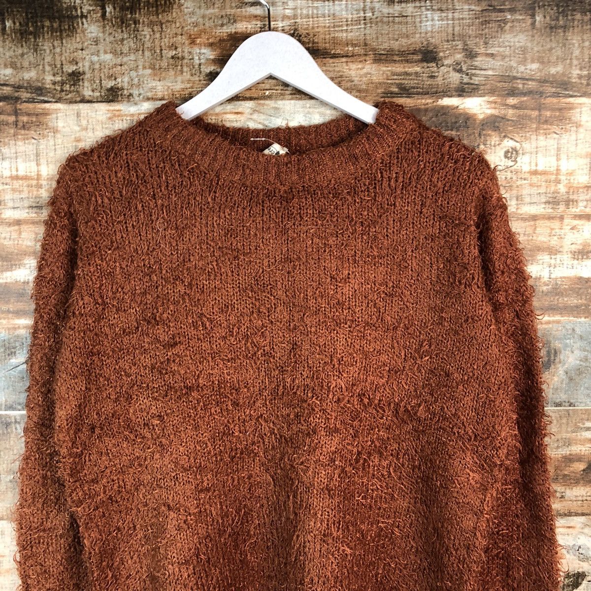 Japanese Brand DLL Creer Brown shaggy fur vintage Knitwear #C056 Size M / US 6-8 / IT 42-44 - 5 Thumbnail