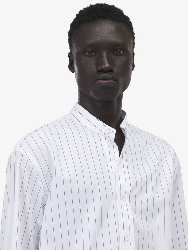 Alexander McQueen o1srvl11e0226 Wide Stripe Shirt In White Size US S / EU 44-46 / 1 - 5 Thumbnail