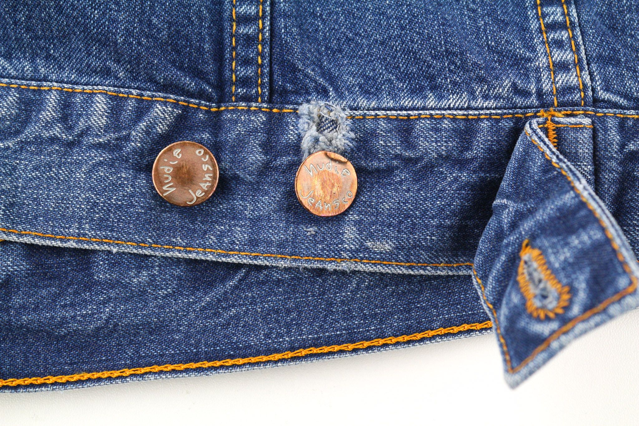 Nudie Jeans TERRY WORN IN S Blue Cotton Denim Faded Jacket 80776 Size US S / EU 44-46 / 1 - 7 Thumbnail