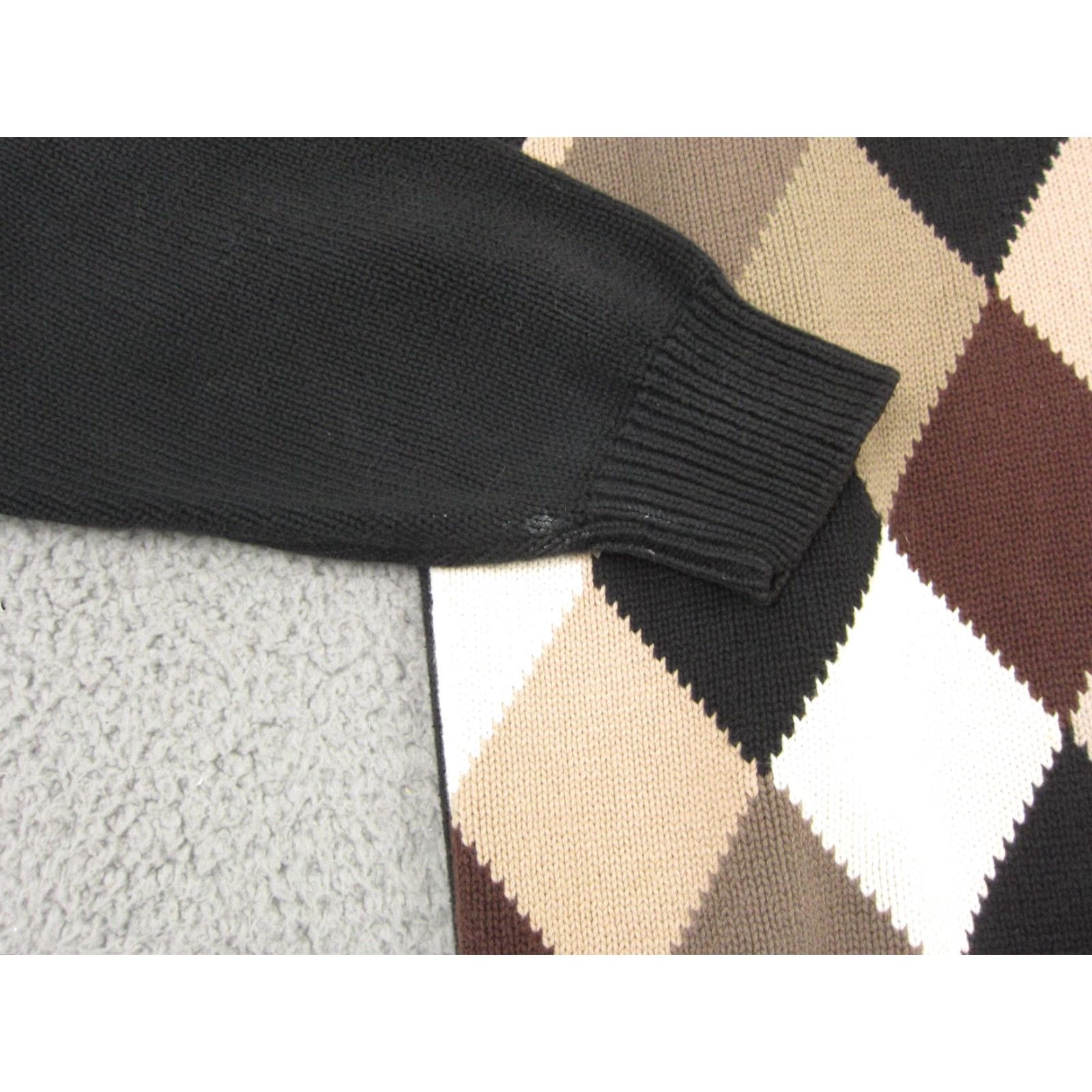 Cotton Traders VINTAGE Cotton Traders Sweater Mens L Brown Diamond Argyle Knit V-Neck 90s Size US L / EU 52-54 / 3 - 7 Thumbnail