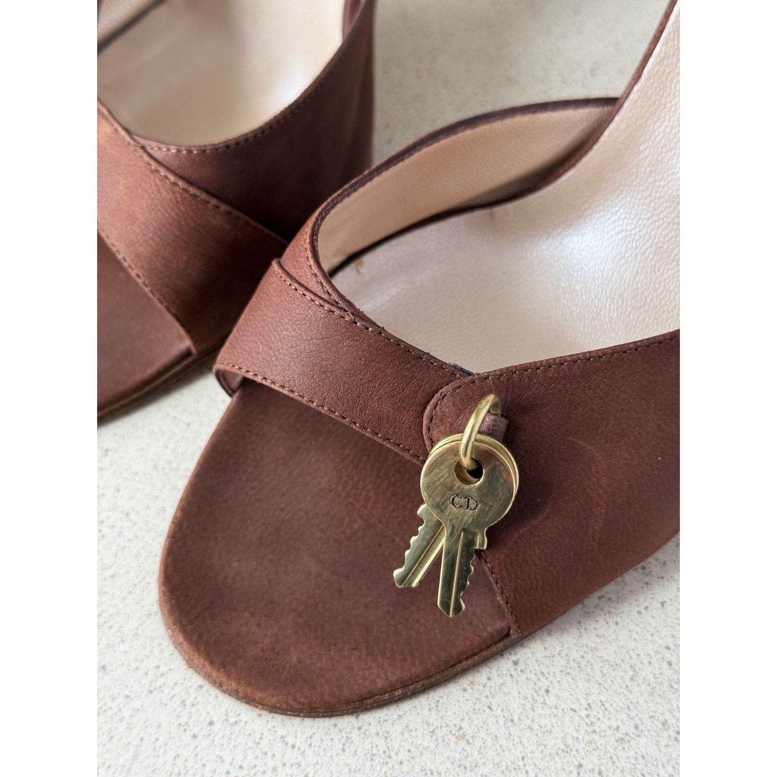 Dior 2002 Vintage Dior Mules by John Galliano with Lock & Keys Size US 9 / IT 39 - 10 Thumbnail