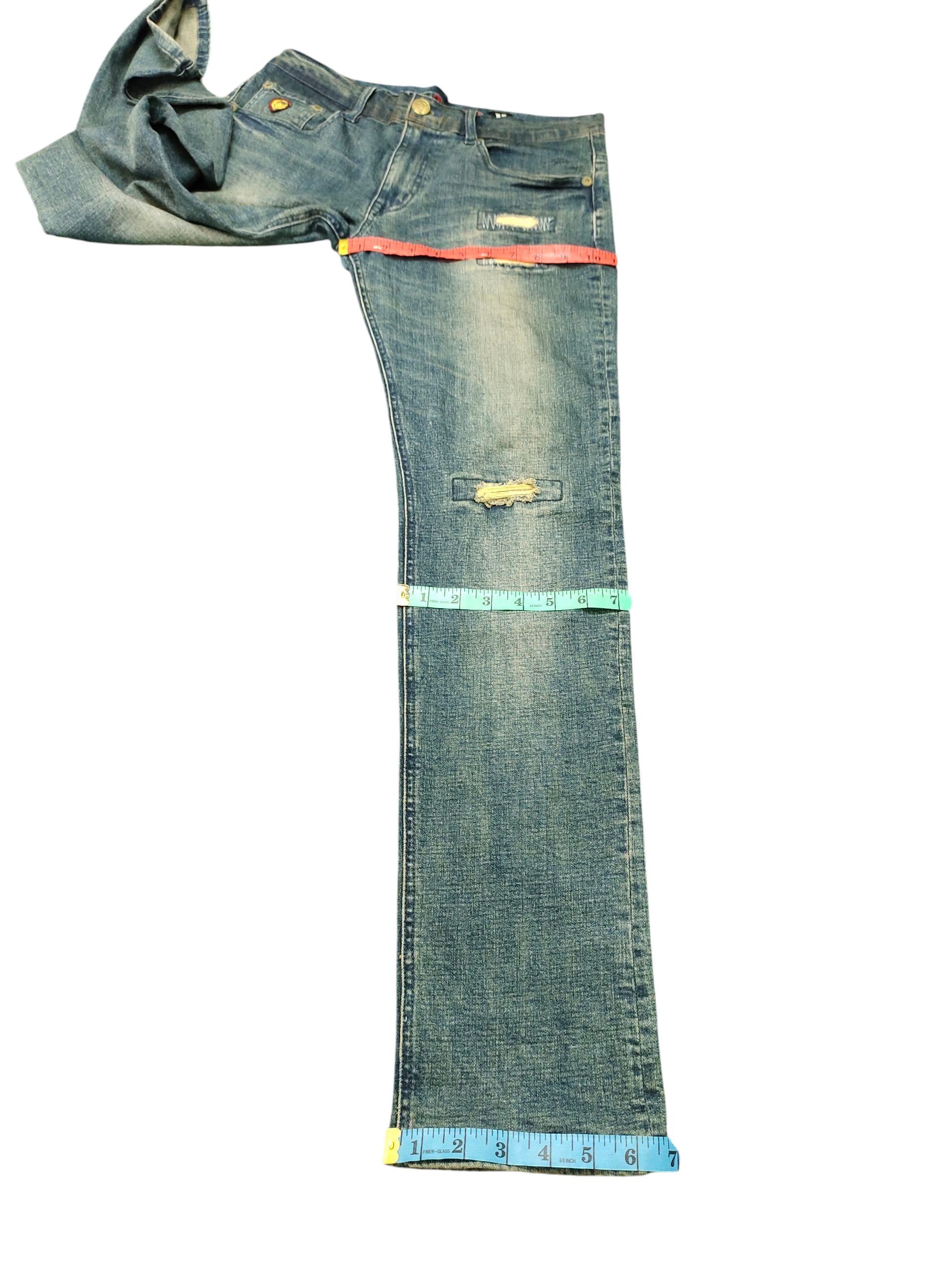 Comme des Garcons × Undercover Geronimo Japan Clawmark Distress Rusty Denim Jeans Size US 30 / EU 46 - 17 Thumbnail
